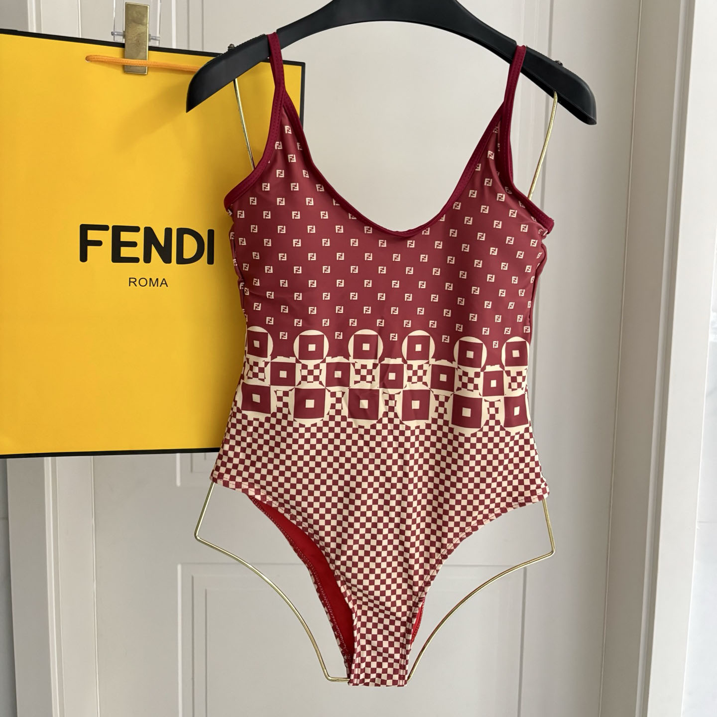 Fendi Geometric Pattern Printed Swimsuit - DesignerGu
