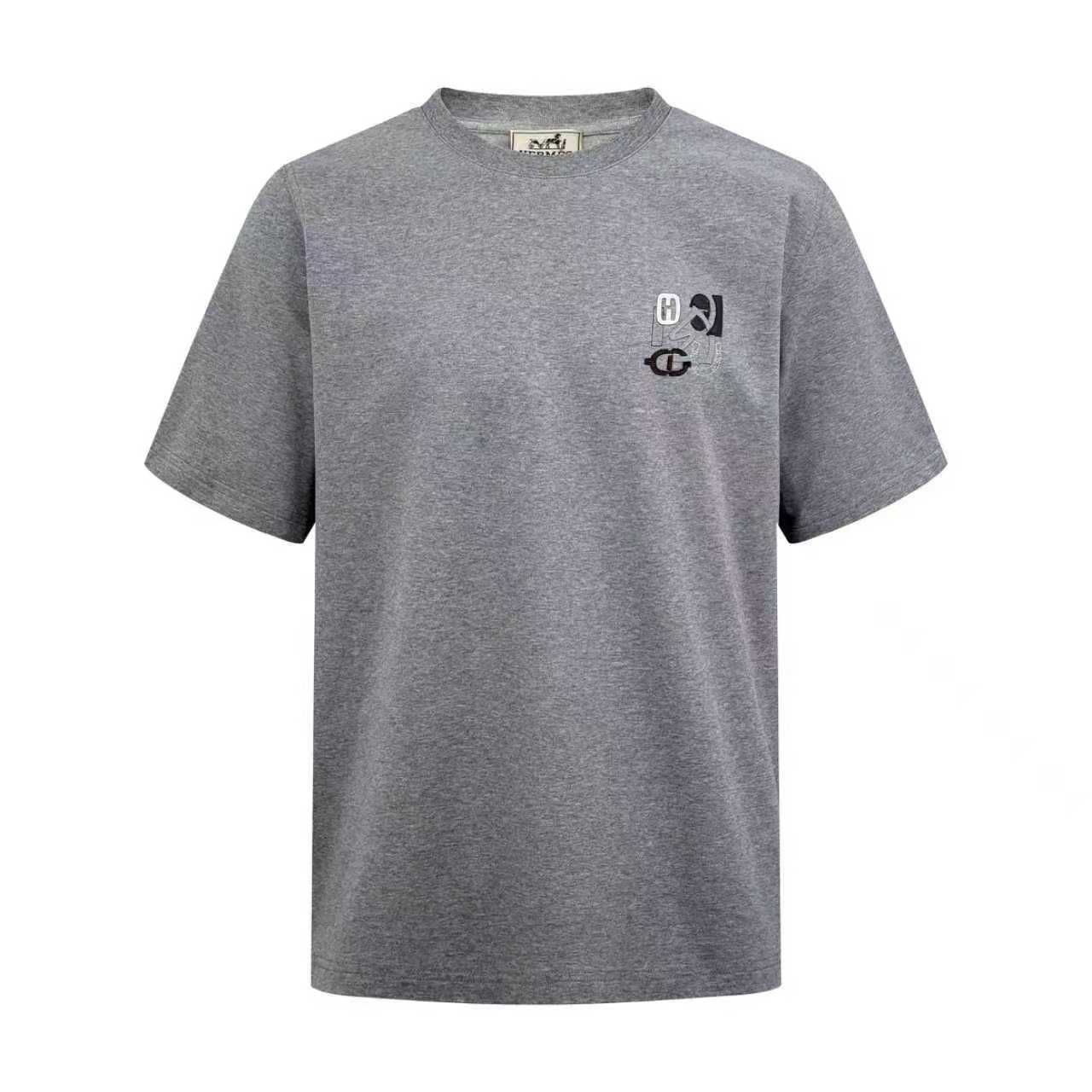 Hermes H Puzzle Leather Embroidery T-Shirt  - DesignerGu