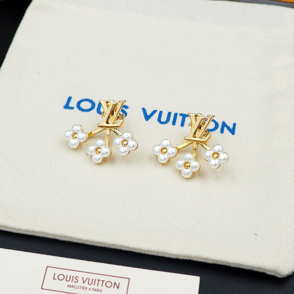 Louis Vuitton Minigram Pearls Earrings M01258 - DesignerGu