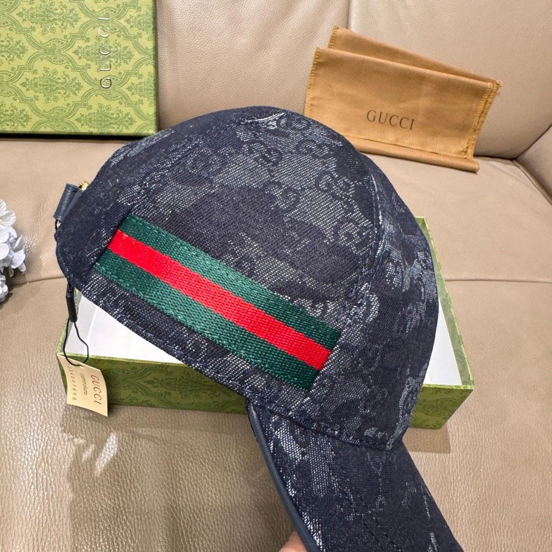 Gucci GG Denim Baseball Cap  - DesignerGu