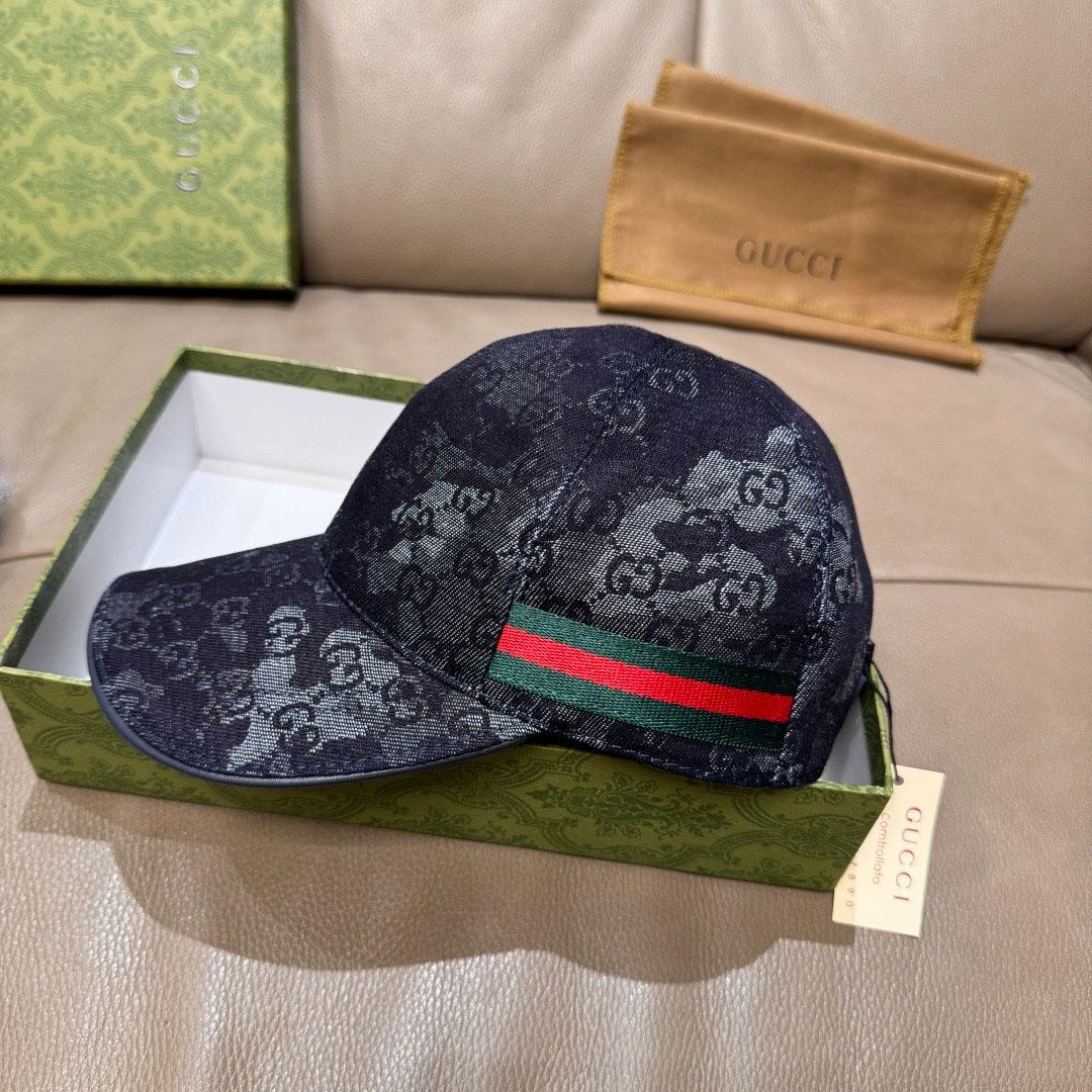 Gucci GG Denim Baseball Cap  - DesignerGu