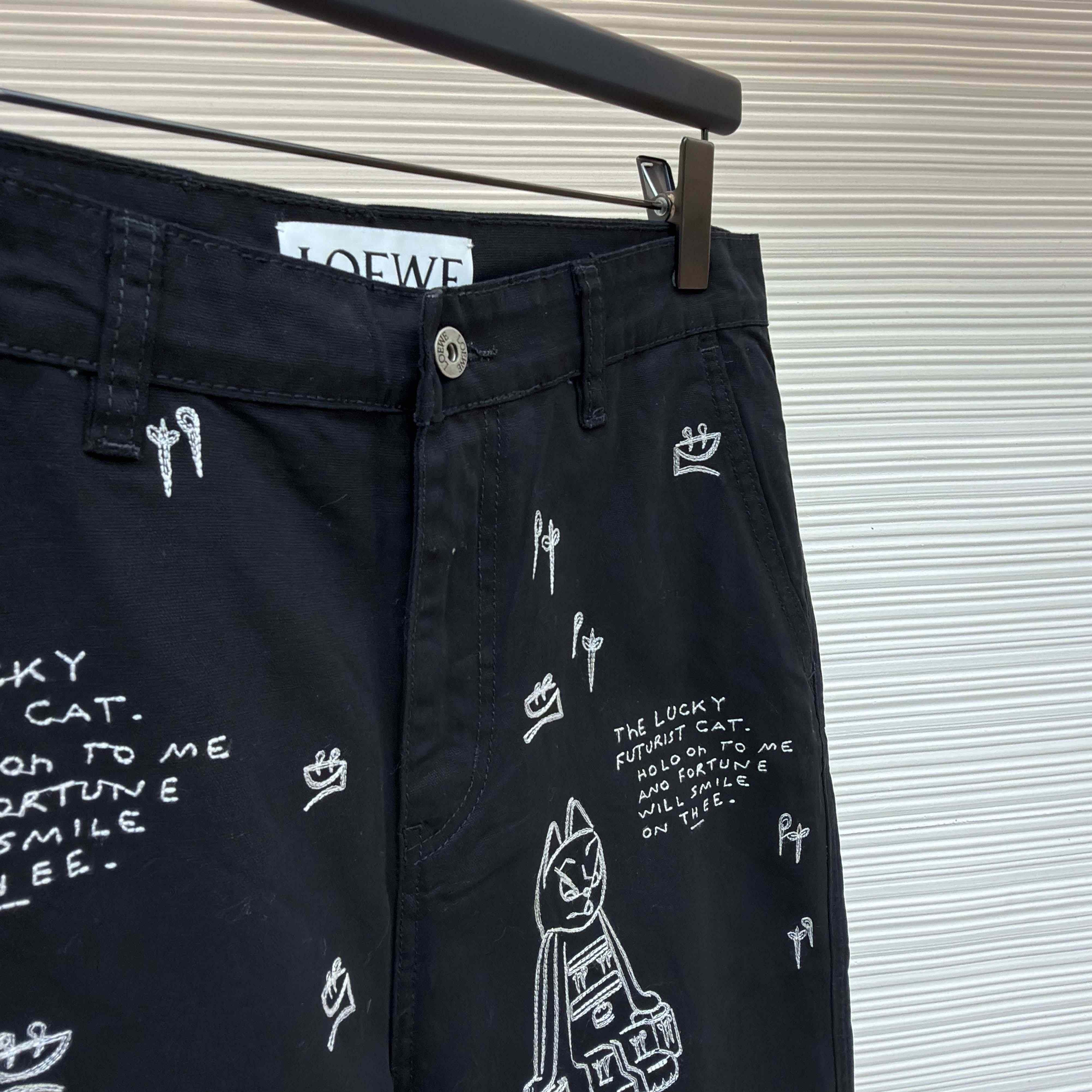 Loewe Trousers In Cotton - DesignerGu