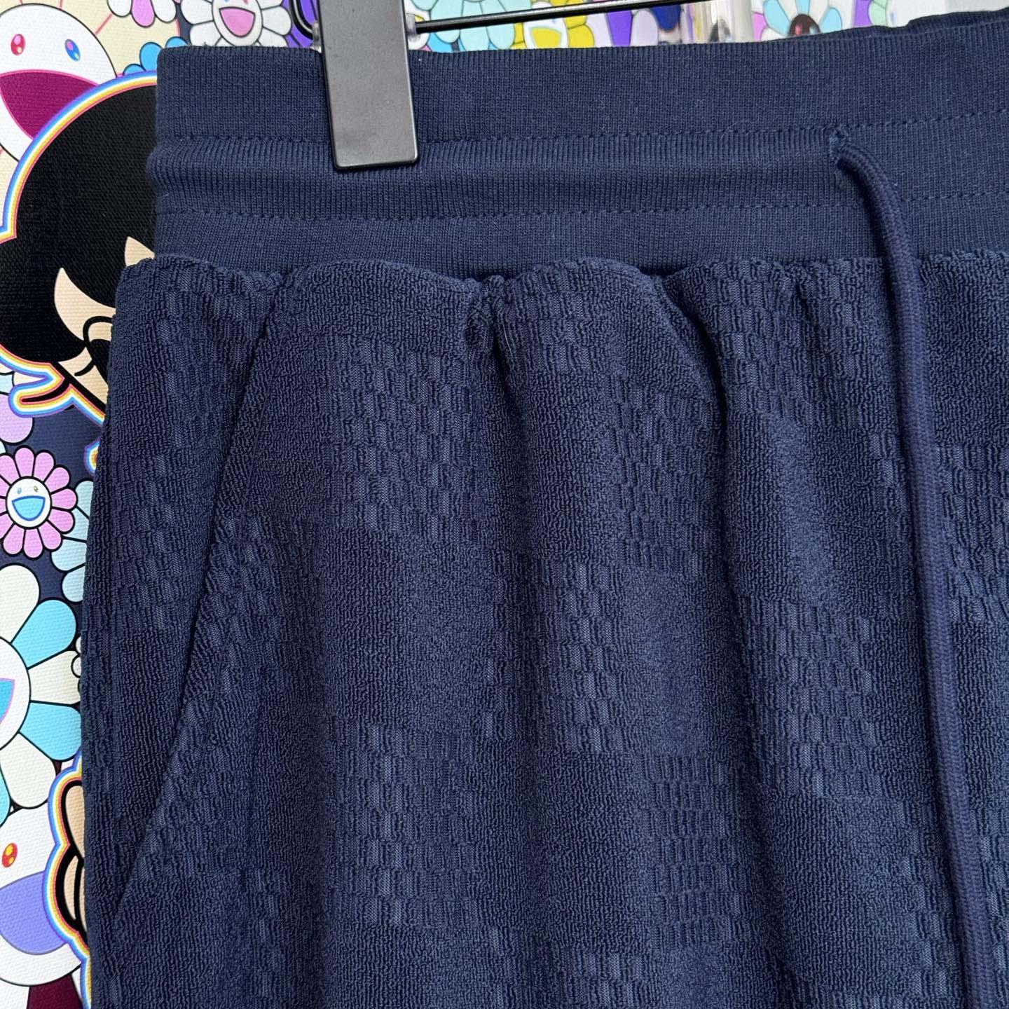 Louis Vuitton Damier French Terry Cotton-Blend Shorts   - DesignerGu