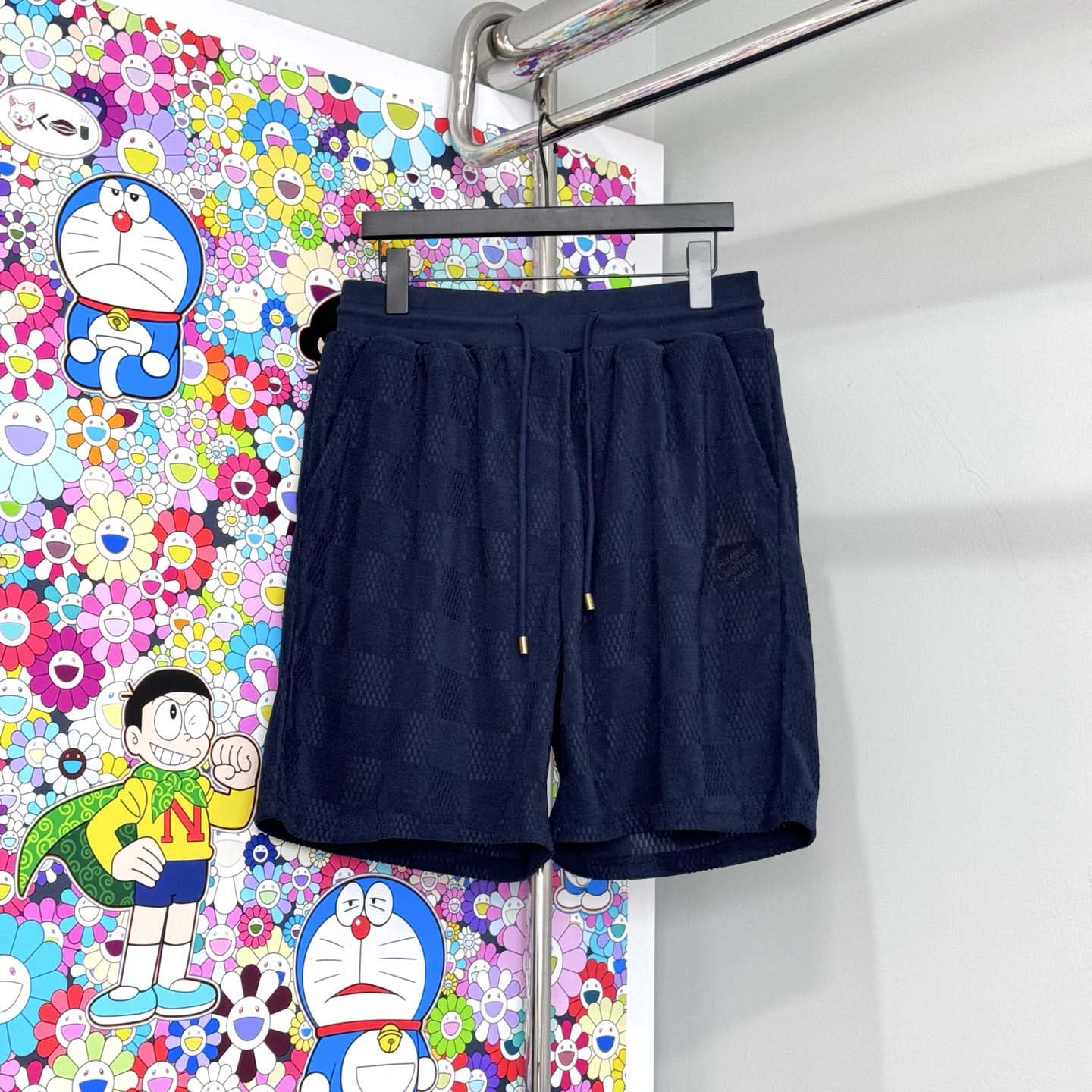 Louis Vuitton Damier French Terry Cotton-Blend Shorts   - DesignerGu