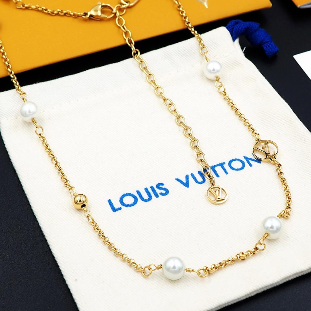 Louis Vuitton LV Mix Chains Necklace   M02516 - DesignerGu