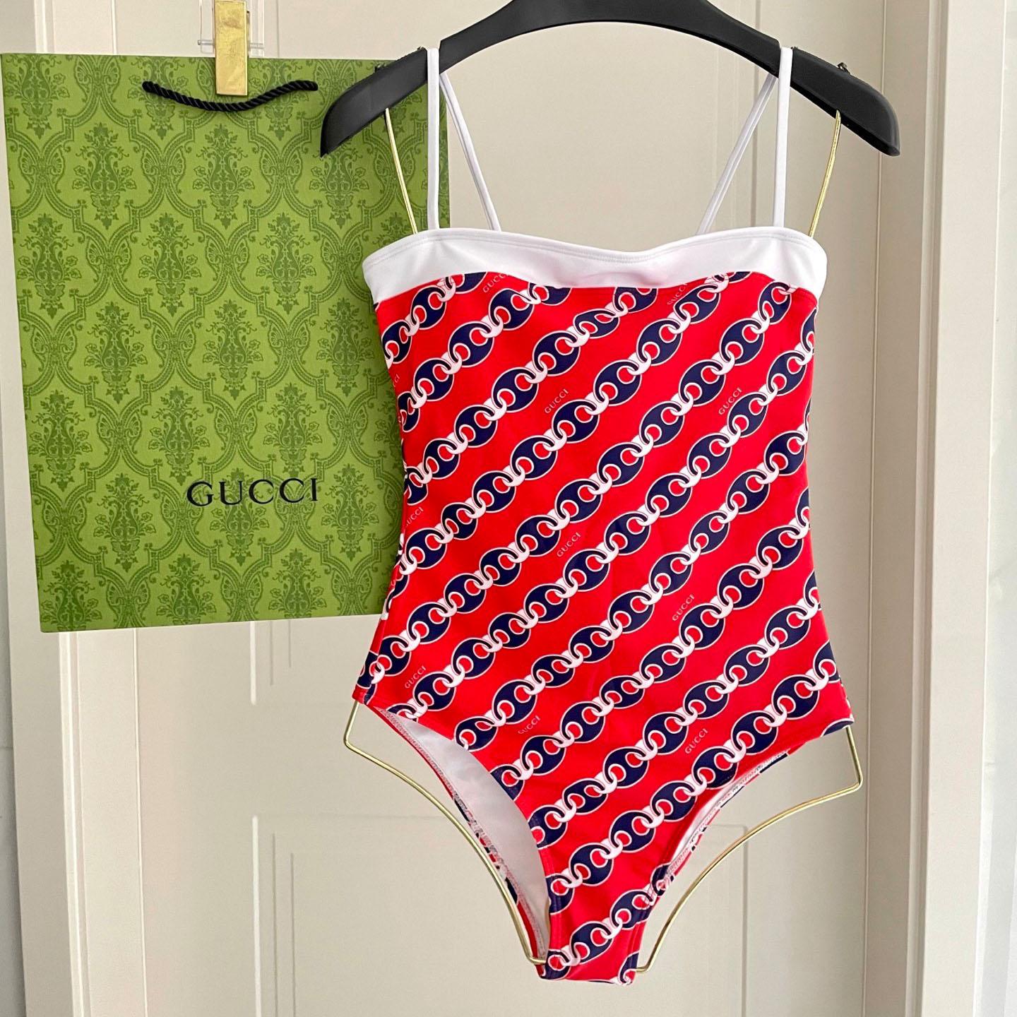 Gucci  Printed One-Piece Swimsuit - DesignerGu