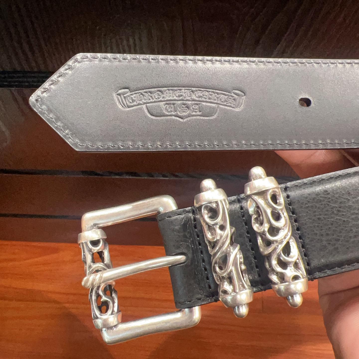 Chrome Hearts Leather Belt   - DesignerGu