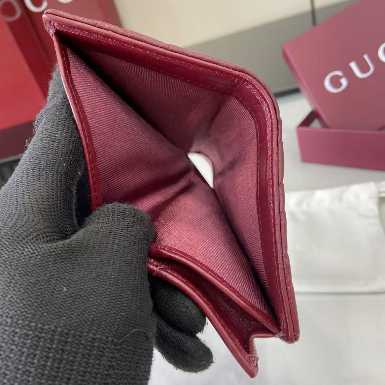 Gucci GG Marmont Card Case Wallet 466492 - DesignerGu