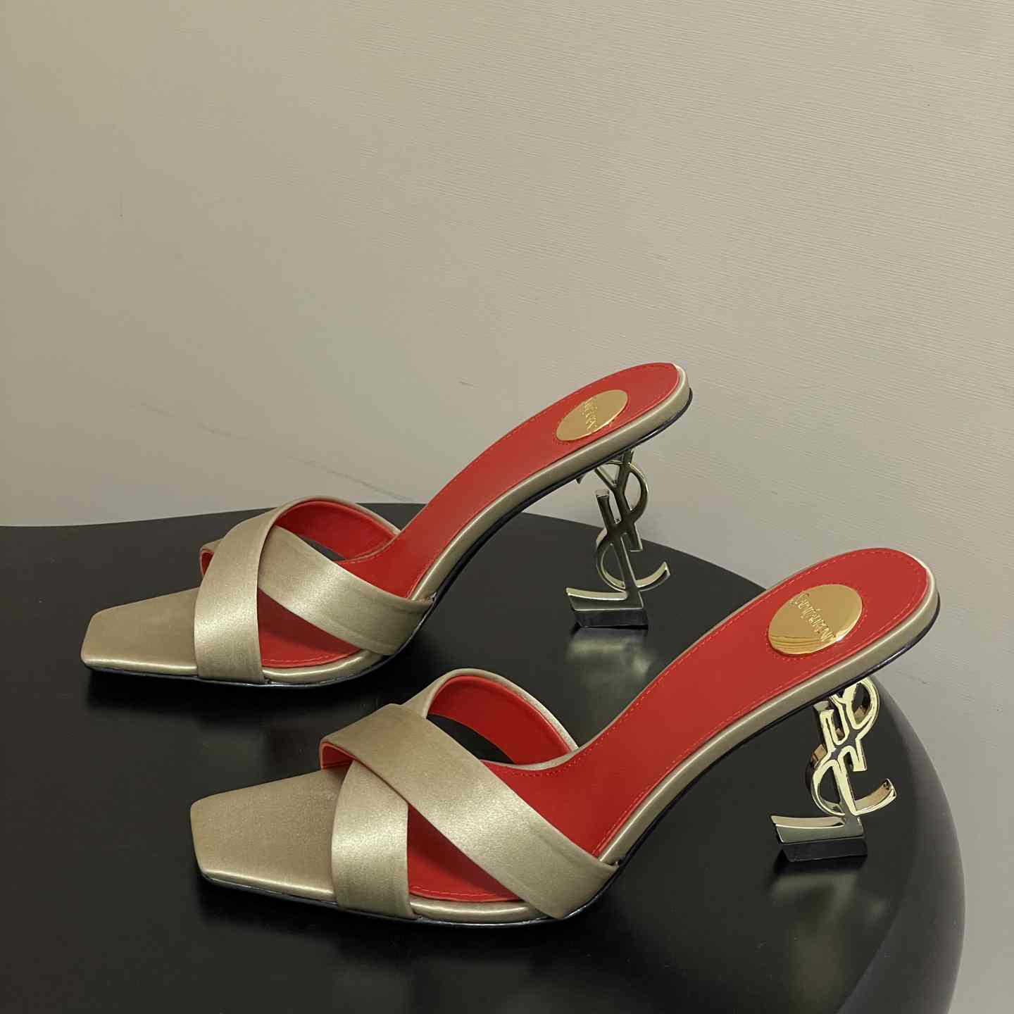 Saint Laurent Opyum Mules In Satin Crepe  - DesignerGu