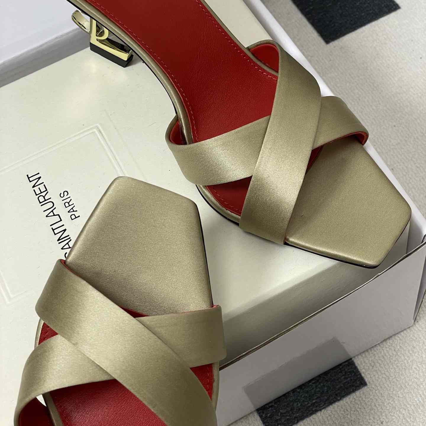 Saint Laurent Opyum Mules In Satin Crepe  - DesignerGu