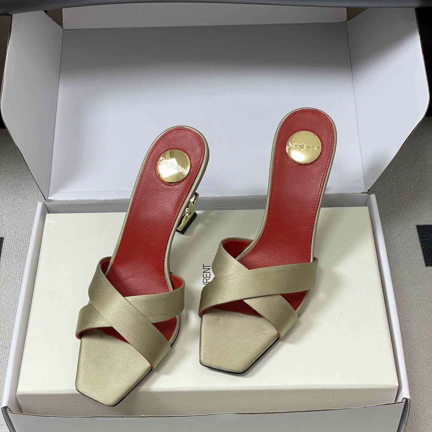 Saint Laurent Opyum Mules In Satin Crepe  - DesignerGu