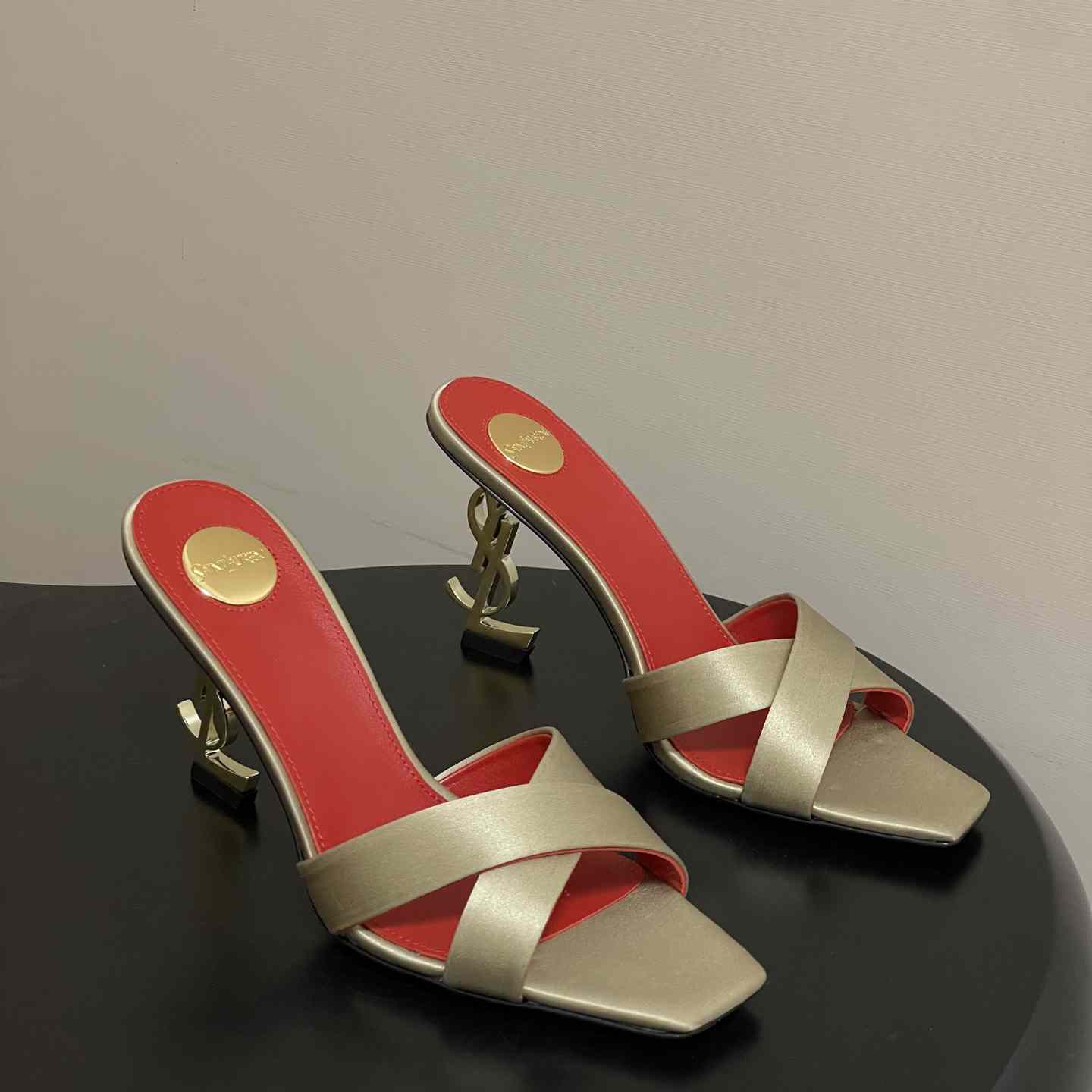 Saint Laurent Opyum Mules In Satin Crepe  - DesignerGu