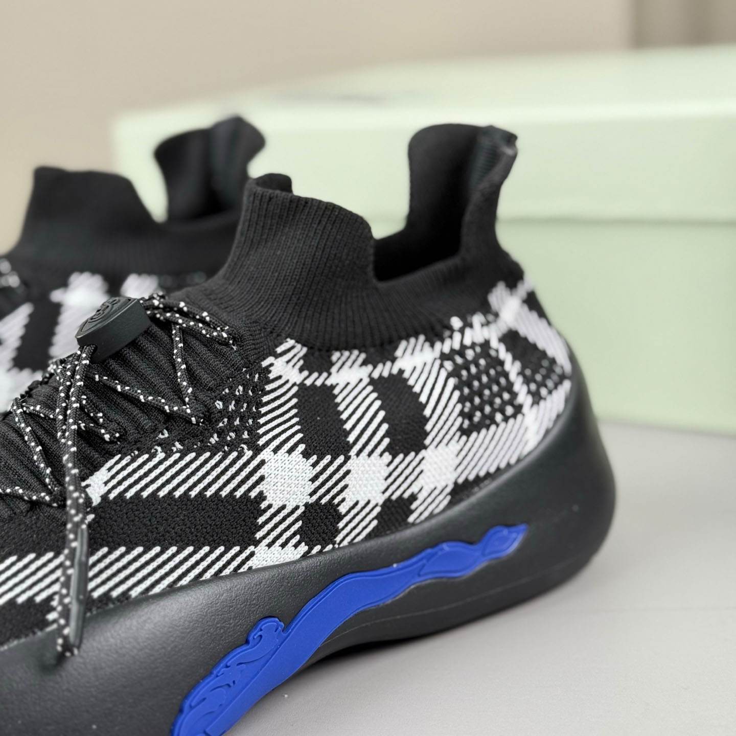 Burberry Check Knit Neptune Sneakers - DesignerGu