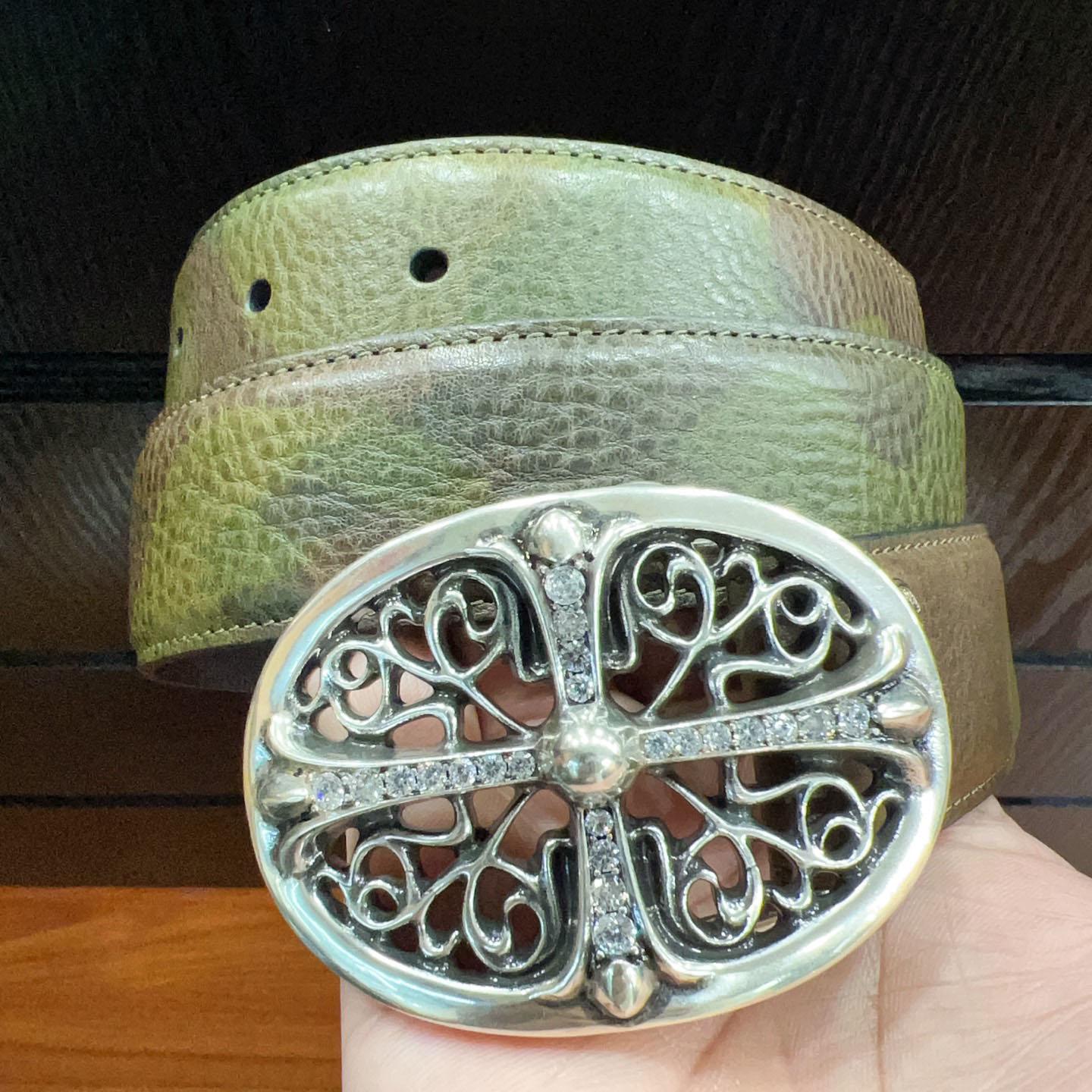 Chrome Hearts Leather Belt   - DesignerGu