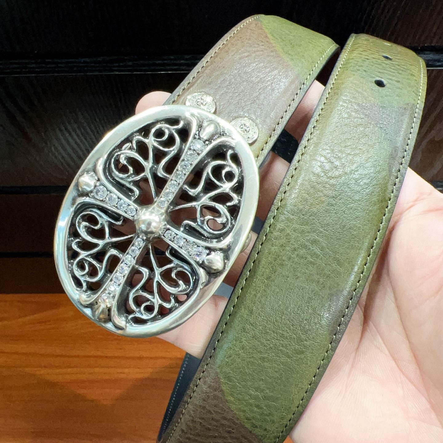 Chrome Hearts Leather Belt   - DesignerGu