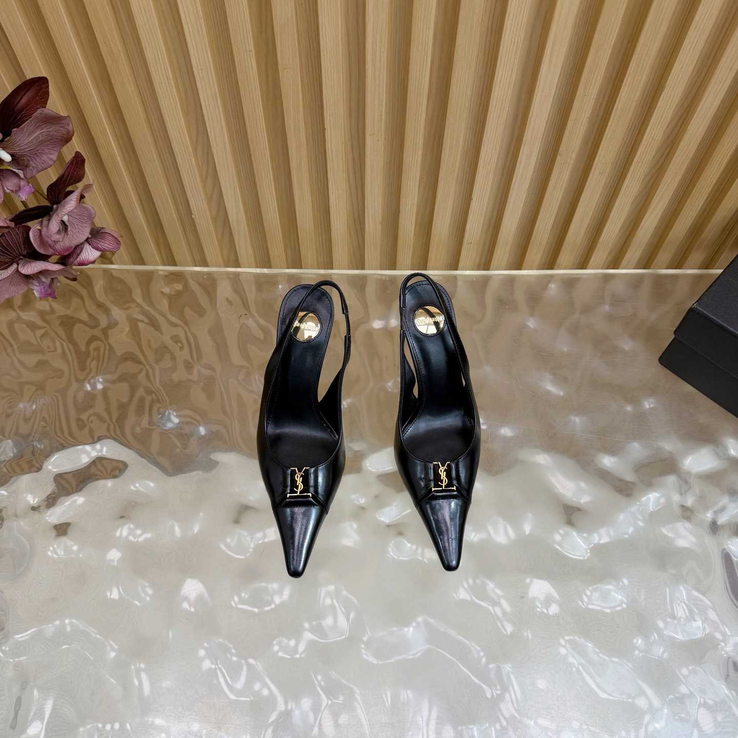 Saint Laurent Babylone Breteuil Slingback Pumps - DesignerGu