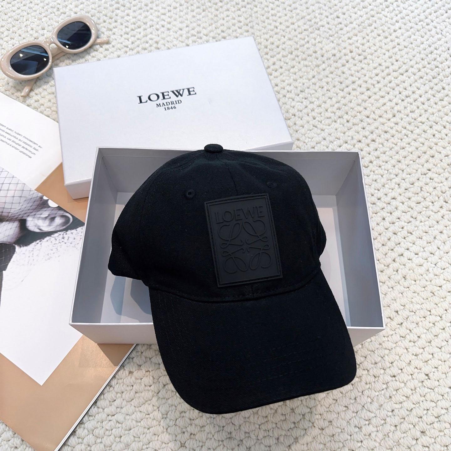 Loewe Patch Cap In Canvas - DesignerGu