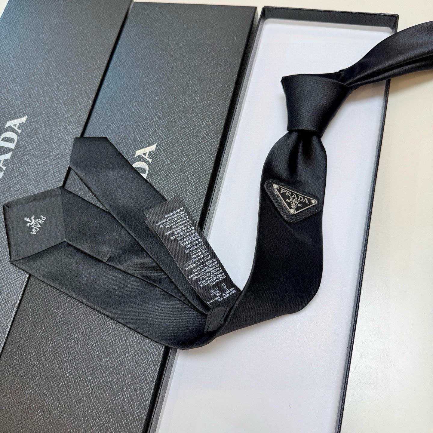 Prada Prada Logo Tie - DesignerGu