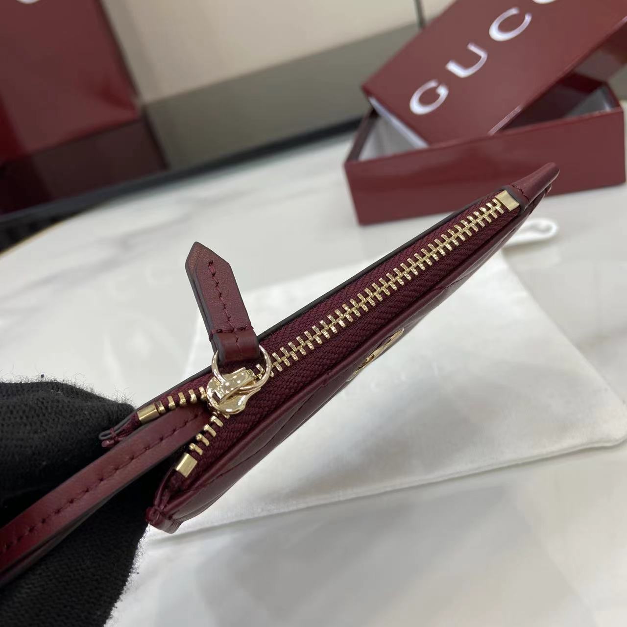 Gucci GG Marmont Zip Key Pouch - DesignerGu