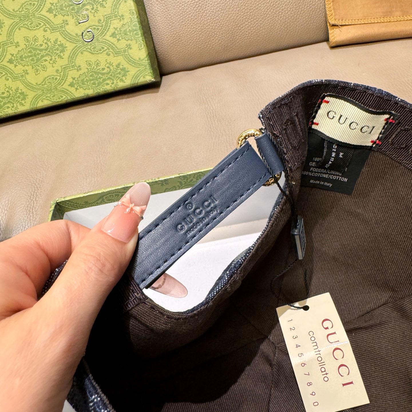 Gucci GG Denim Baseball Cap  - DesignerGu