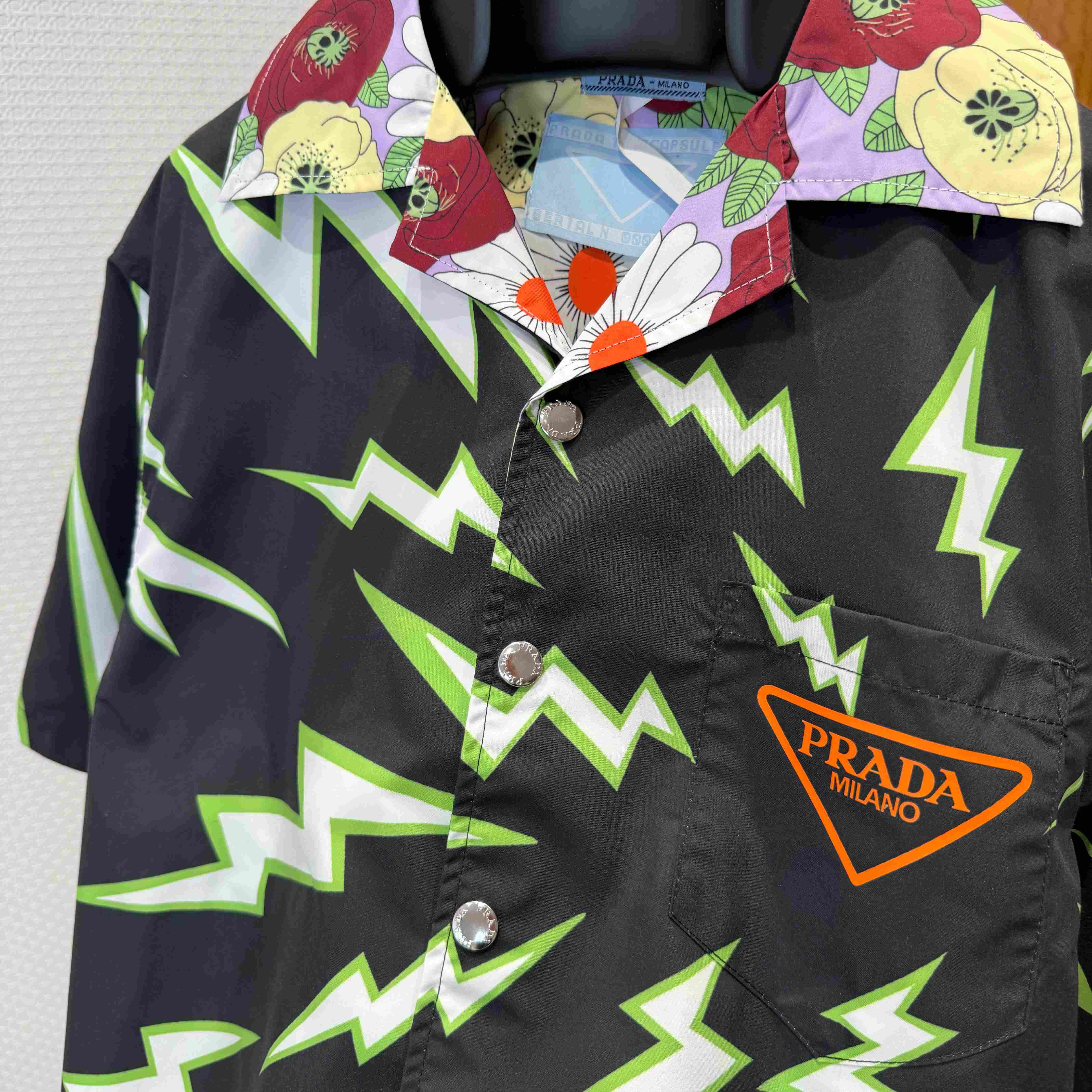 Prada Timecapsule Printed Cotton Shirt - DesignerGu