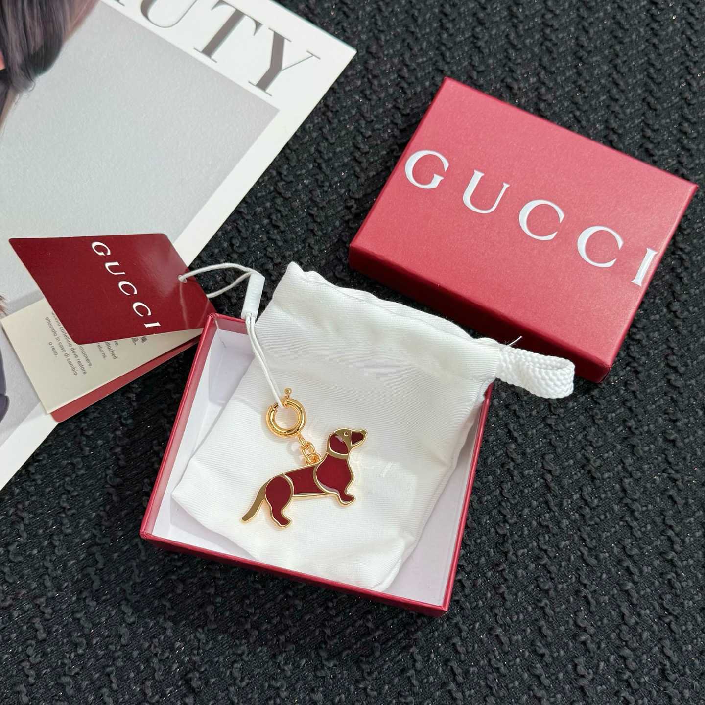Gucci Red Dog-Shaped Bag - DesignerGu