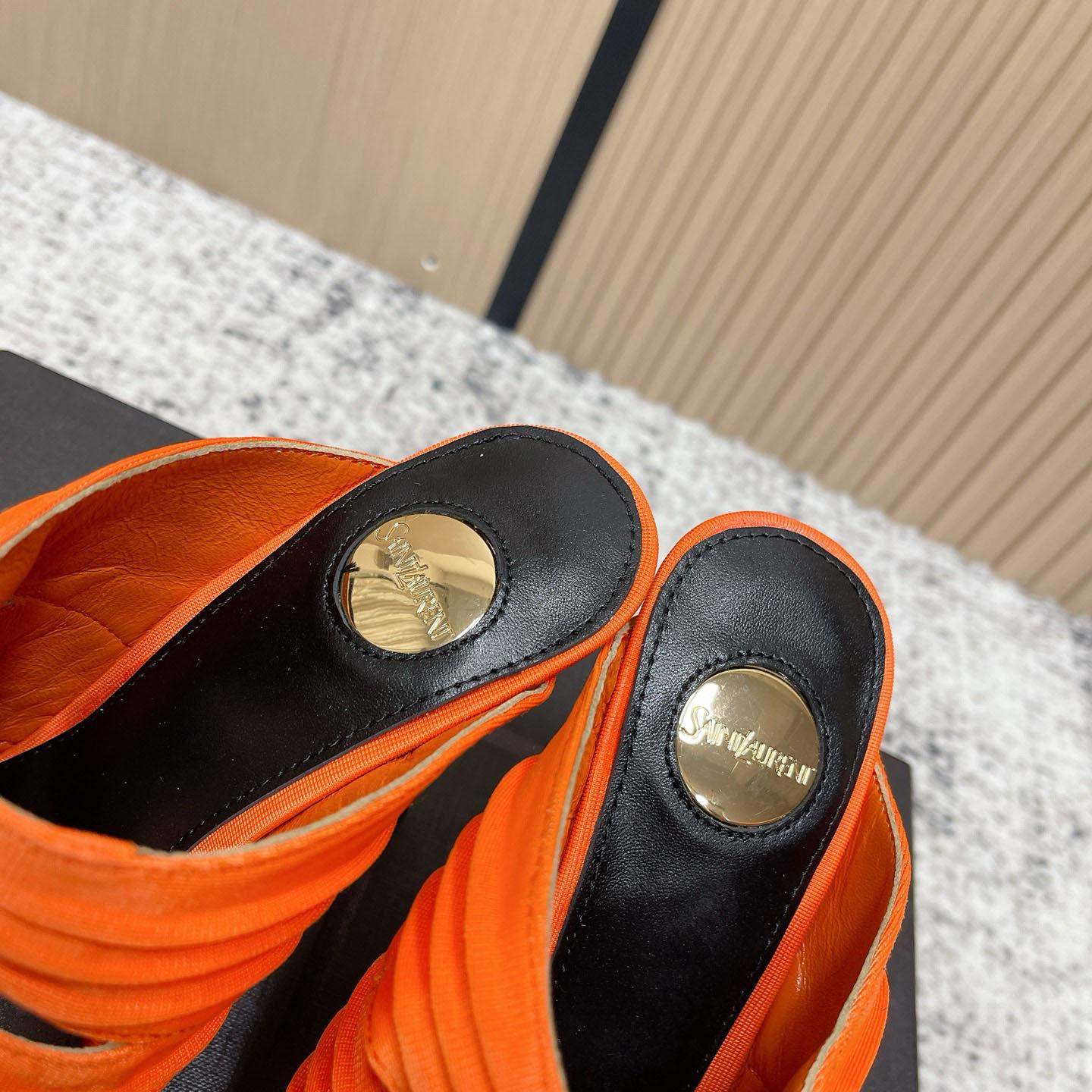 Saint Laurent EMILIE Mules In Satin Crepe - DesignerGu