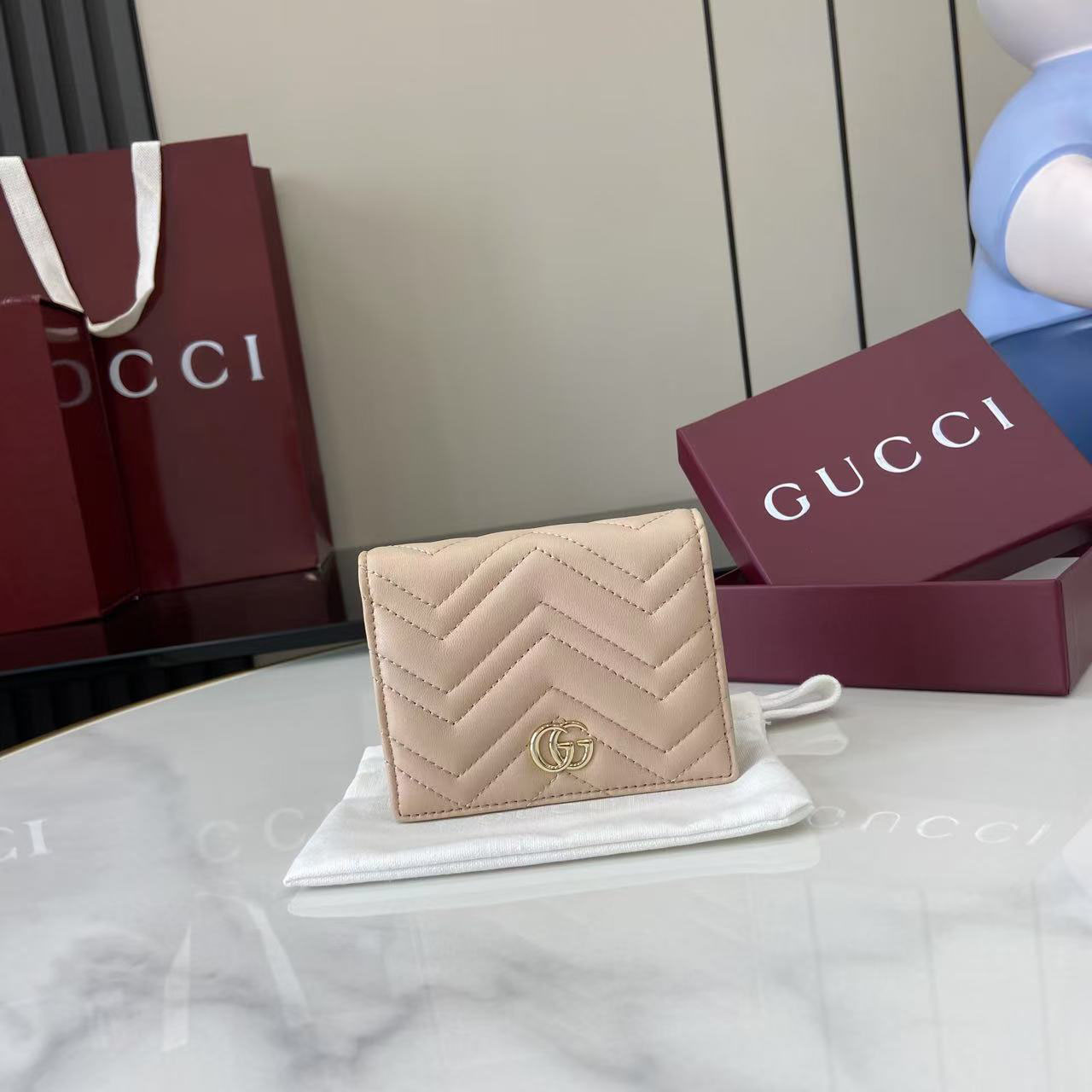 Gucci GG Marmont Card Case Wallet  466492 - DesignerGu