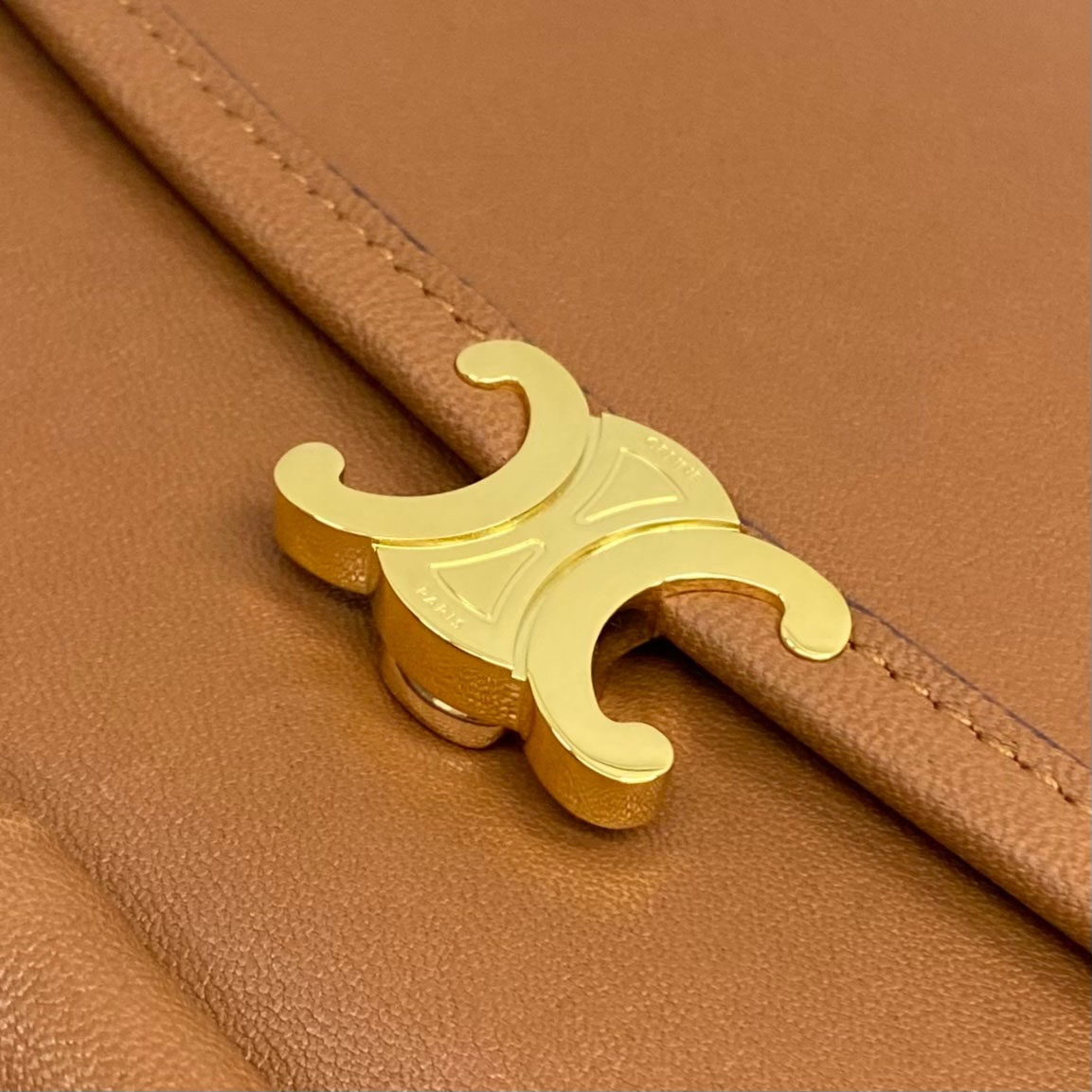 Celine HALFMOON SOFT TRIOMPHE BAG IN SUPPLE SHINY LAMBSKIN - DesignerGu