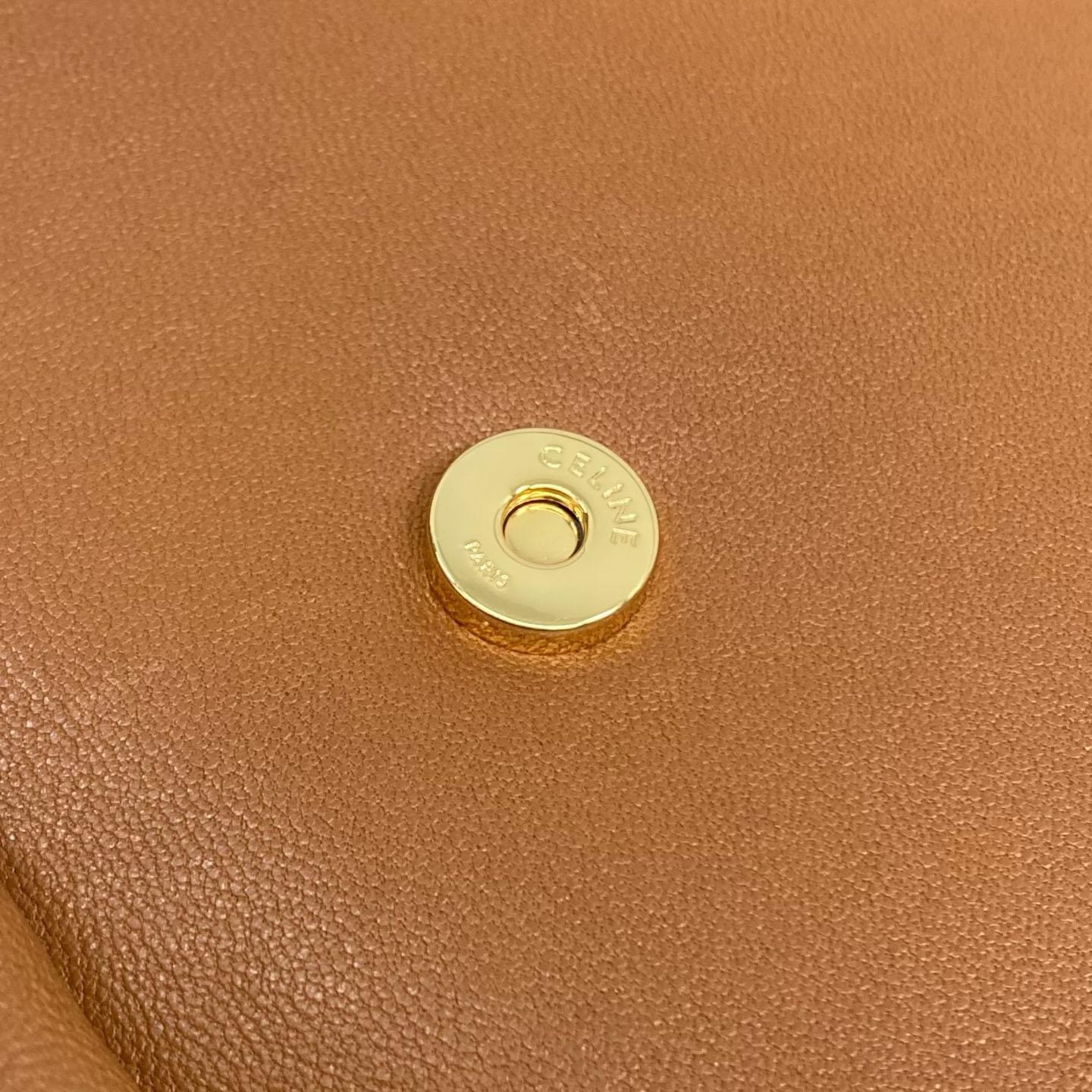 Celine HALFMOON SOFT TRIOMPHE BAG IN SUPPLE SHINY LAMBSKIN - DesignerGu