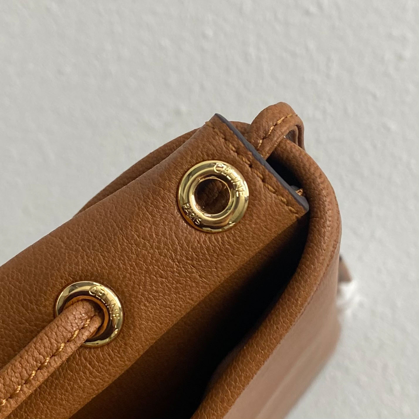 Celine HALFMOON SOFT TRIOMPHE BAG IN SUPPLE SHINY LAMBSKIN - DesignerGu