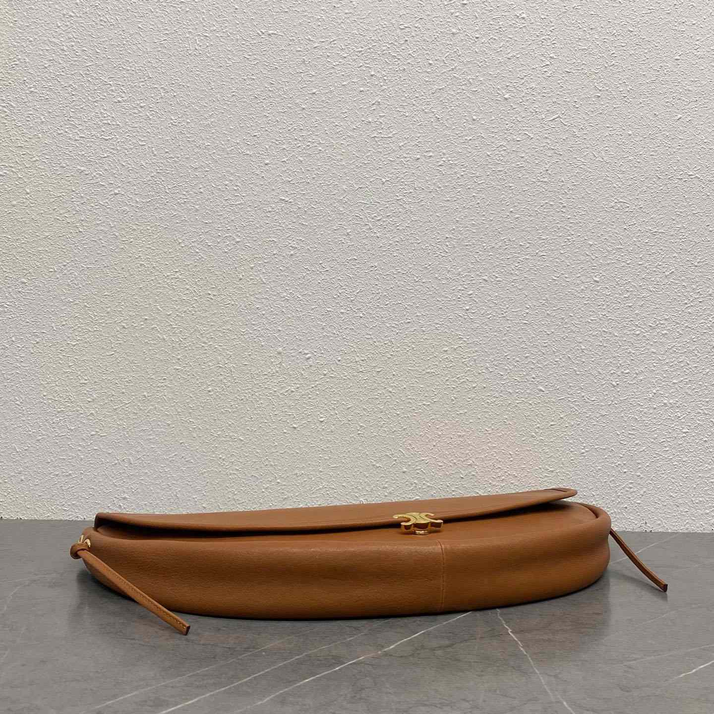 Celine HALFMOON SOFT TRIOMPHE BAG IN SUPPLE SHINY LAMBSKIN - DesignerGu