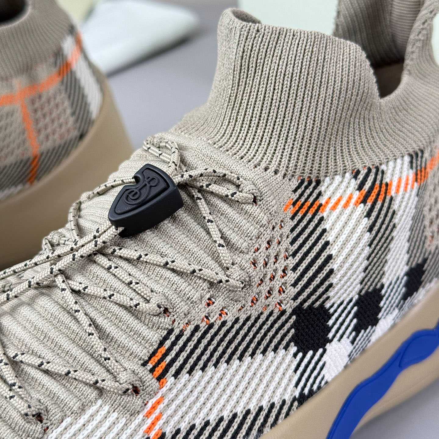 Burberry Check Knit Neptune Sneakers - DesignerGu