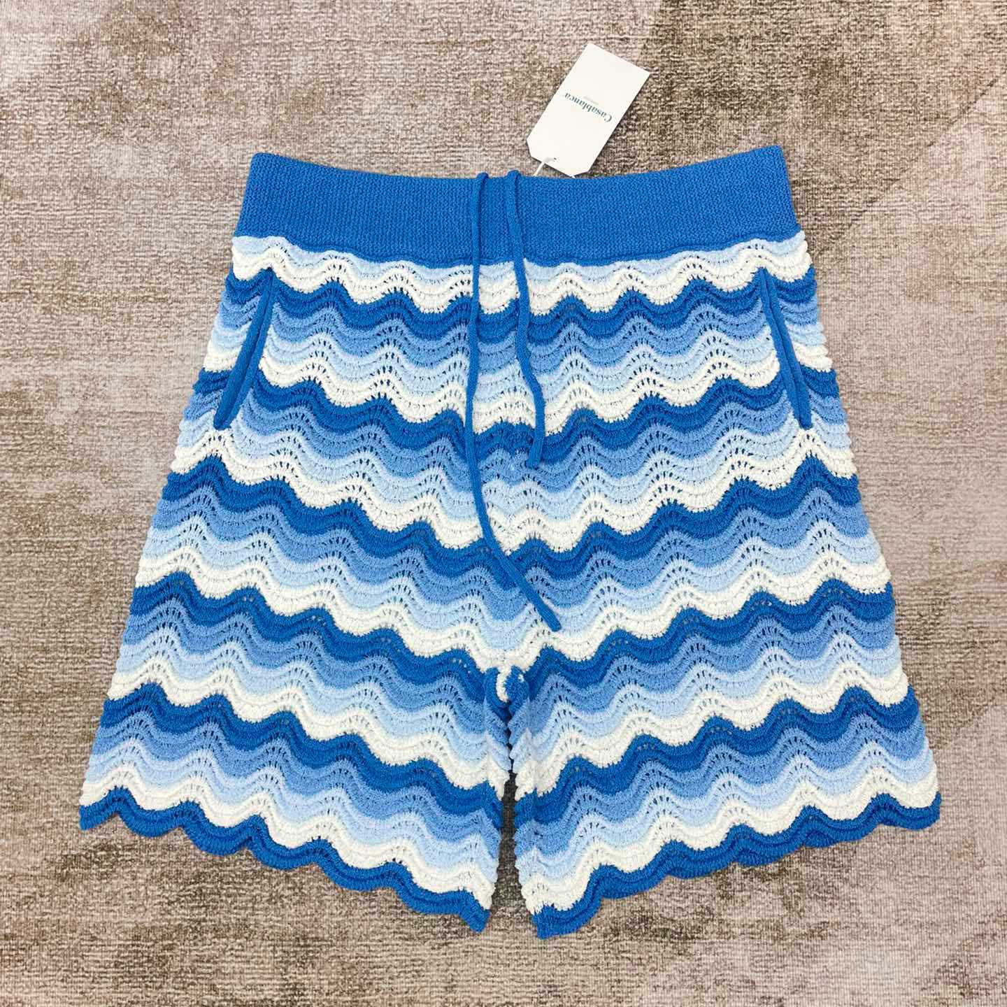 Casablanca Wavy Gradient Crochet Shorts  D008 - DesignerGu