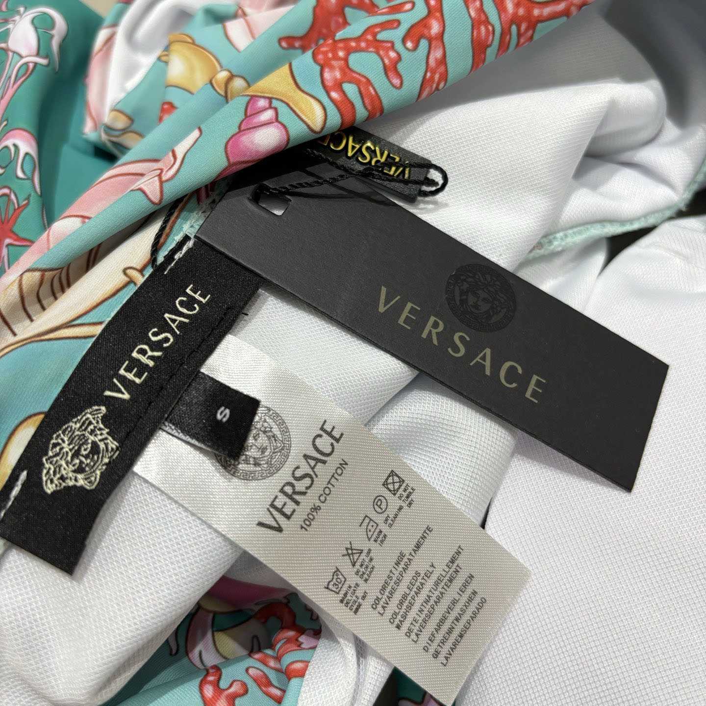 Versace Underwater Barocco Print Bodysuit - DesignerGu