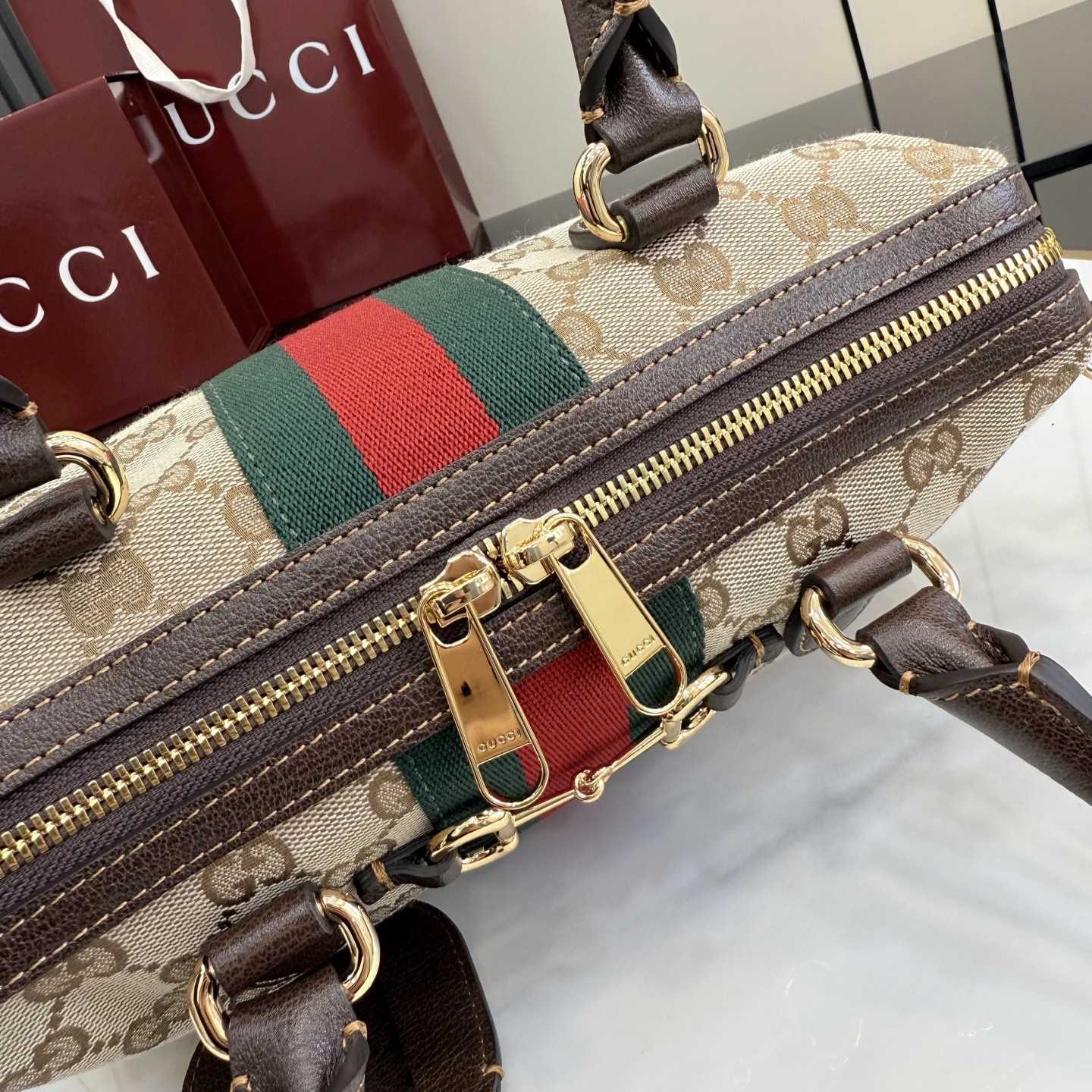 Gucci Borsetto Medium Boston Bag - DesignerGu