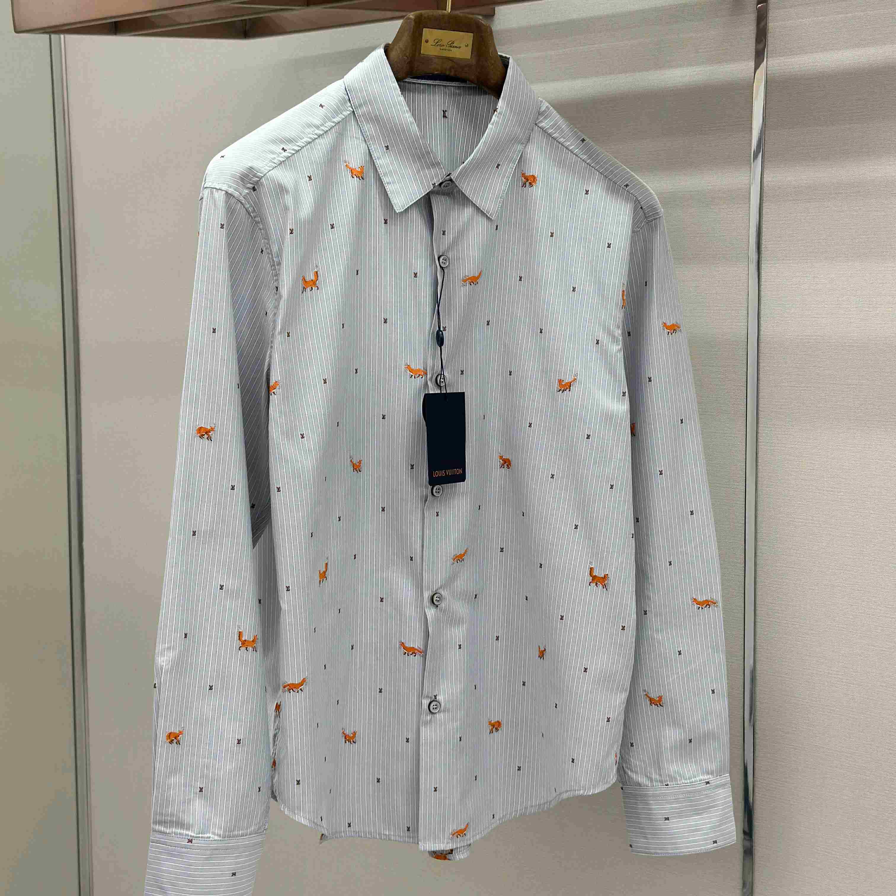 Louis Vuitton Striped Fil Coupe Shirt 1AJC98 - DesignerGu