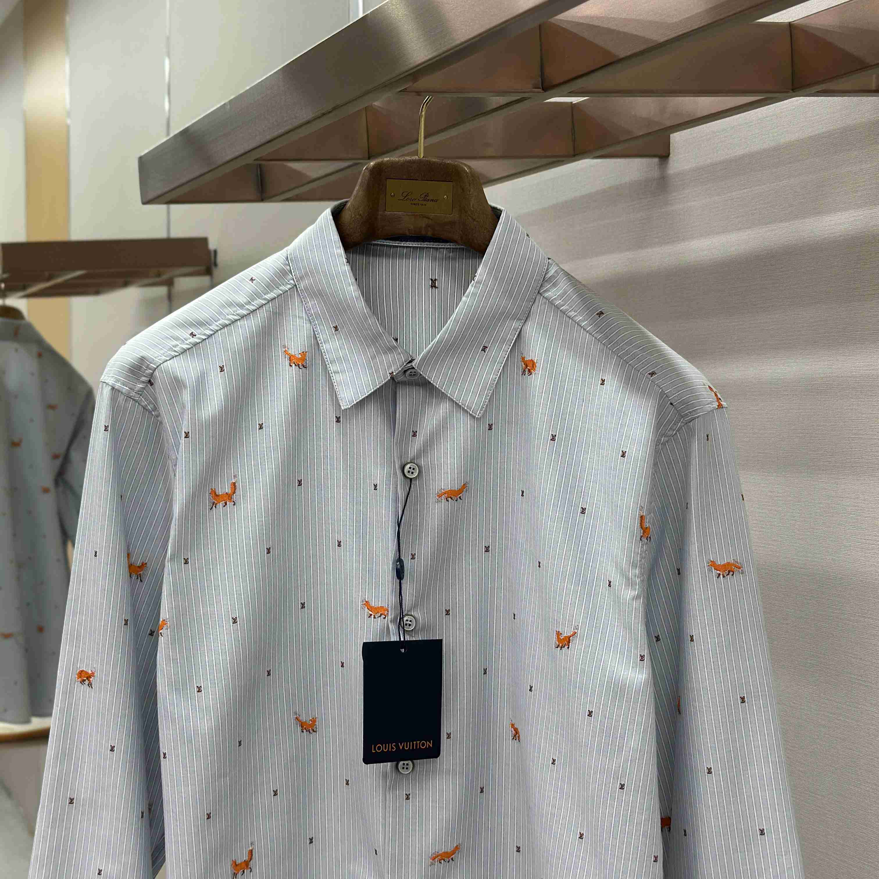 Louis Vuitton Striped Fil Coupe Shirt 1AJC98 - DesignerGu