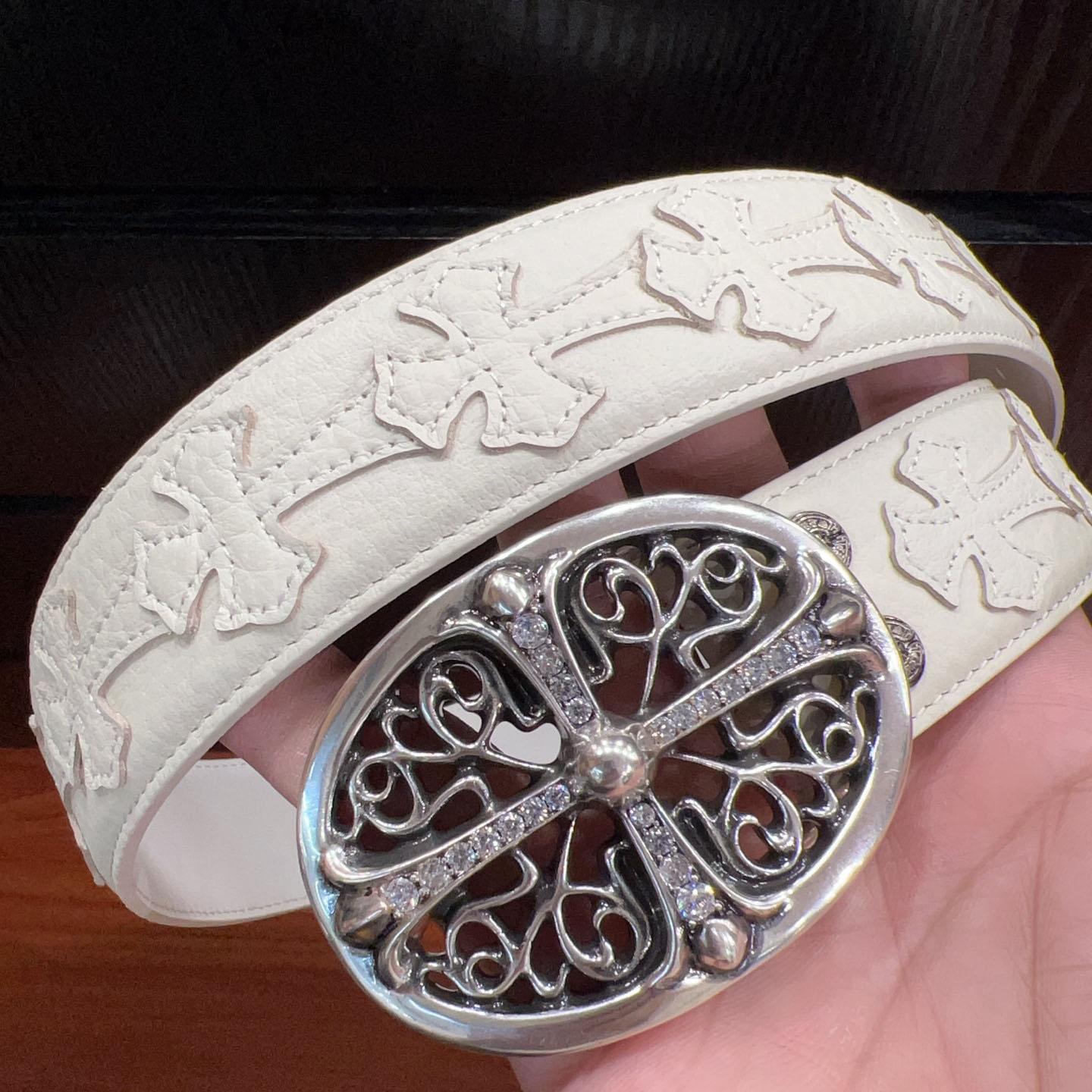 Chrome Hearts Leather Belt   - DesignerGu