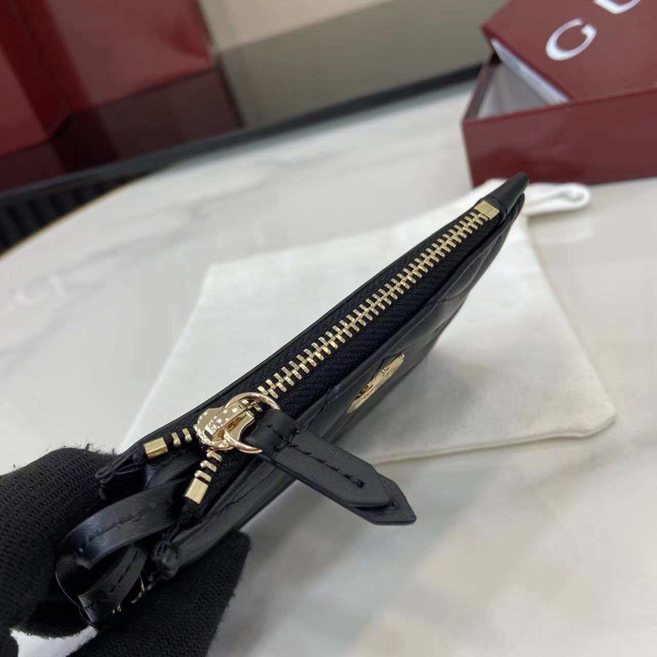 Gucci GG Marmont Zip Key Pouch 837747 - DesignerGu