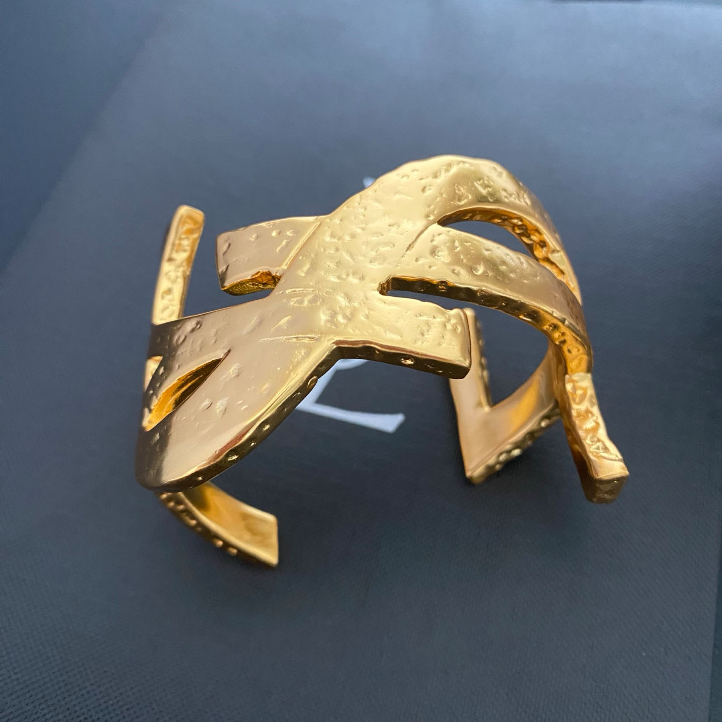 Saint Laurent Cassandre Cuff In Metal - DesignerGu