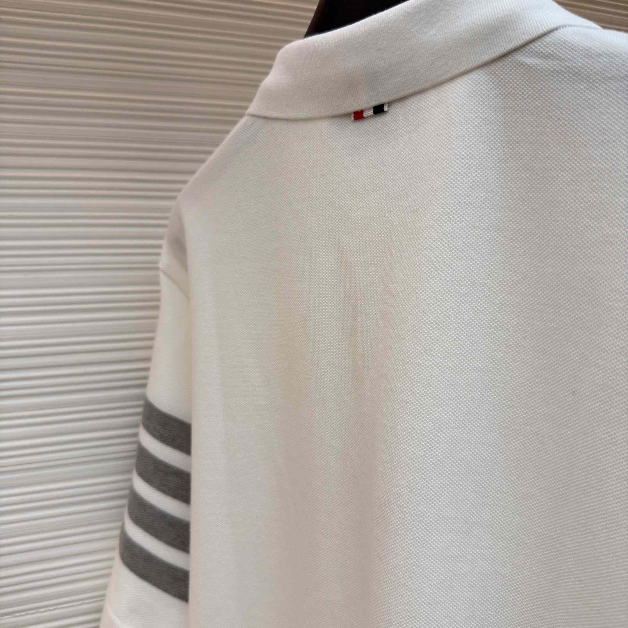 Thom Browne Classic Pique 4-Bar Short Sleeve Polo   - DesignerGu