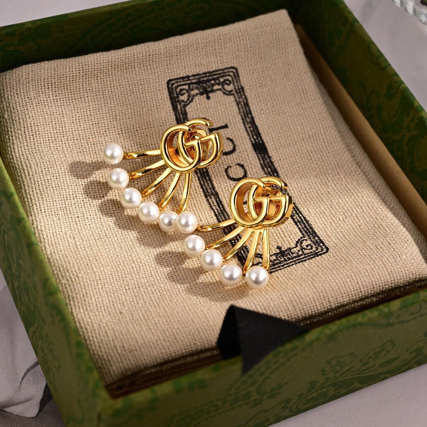 Gucci GG Marmont Jacket Earrings - DesignerGu