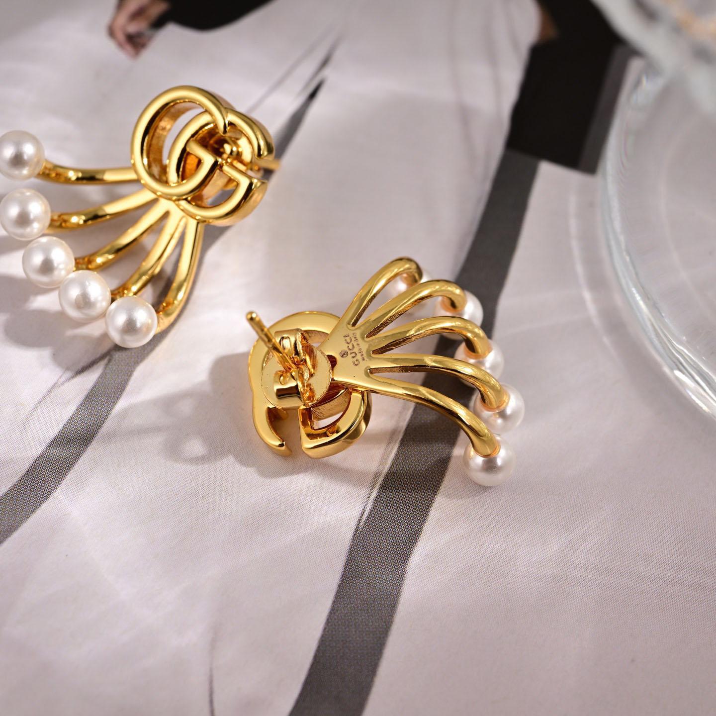 Gucci GG Marmont Jacket Earrings - DesignerGu