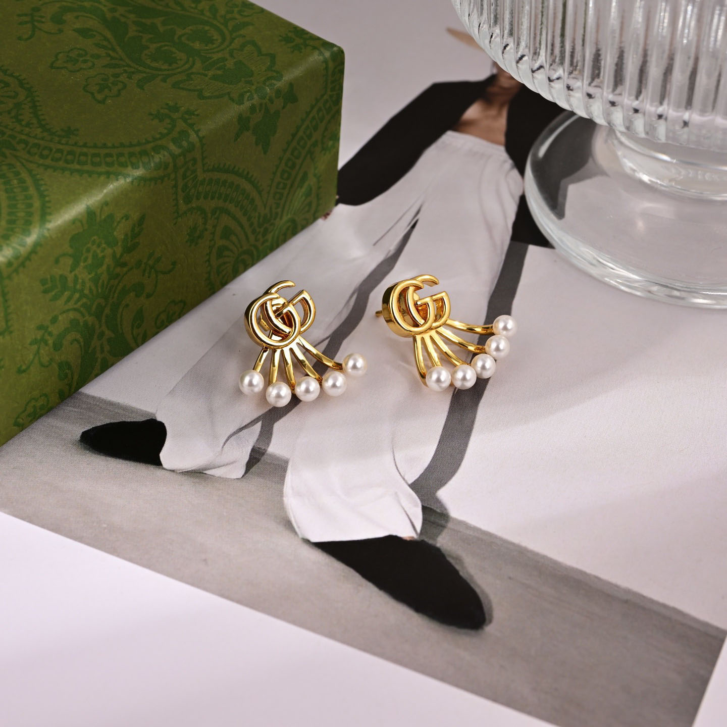 Gucci GG Marmont Jacket Earrings - DesignerGu