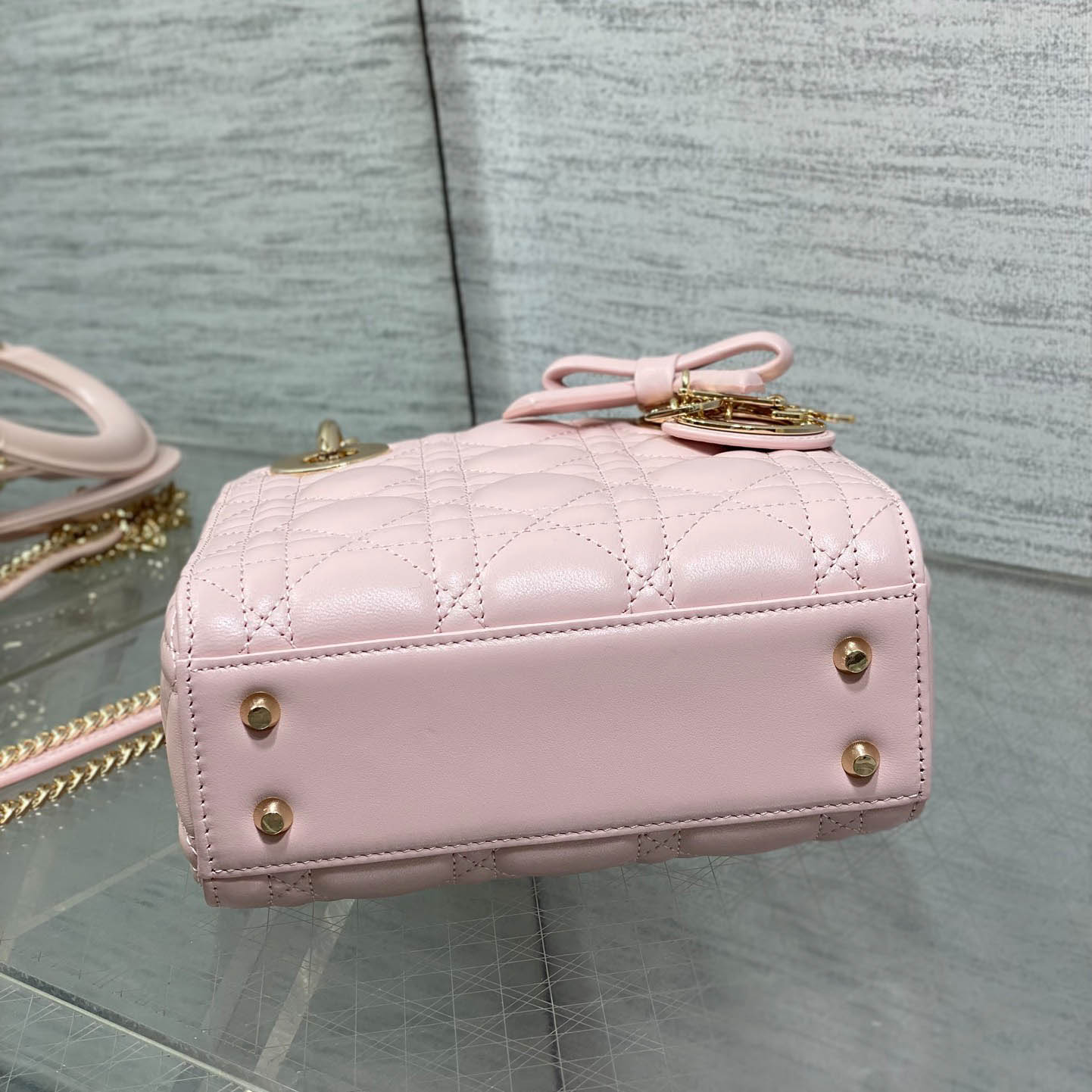 Dior Mini Lady Dior Bag With Chain - DesignerGu