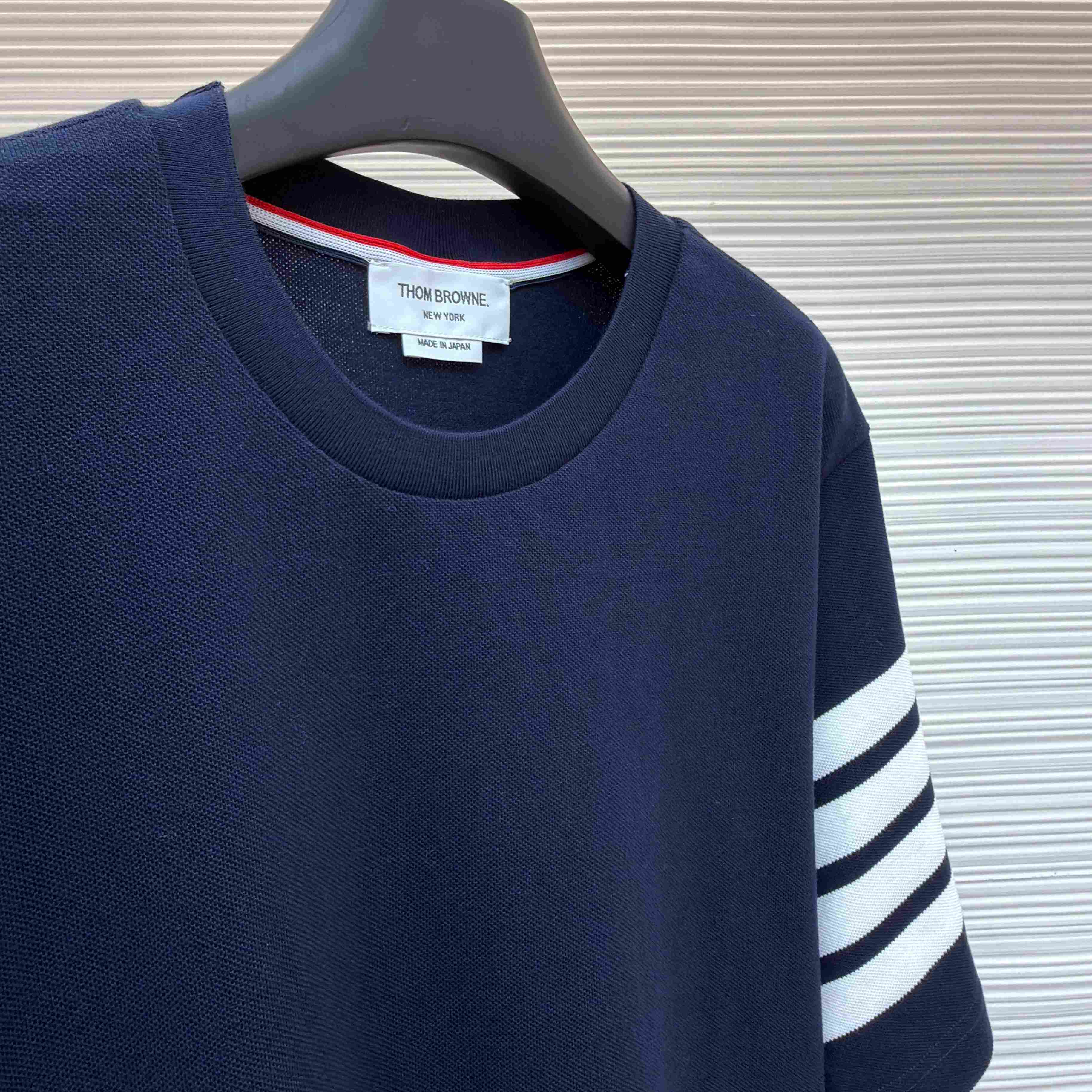 Thom Browne Cotton 4-Bar Short Sleeve T-Shirt - DesignerGu