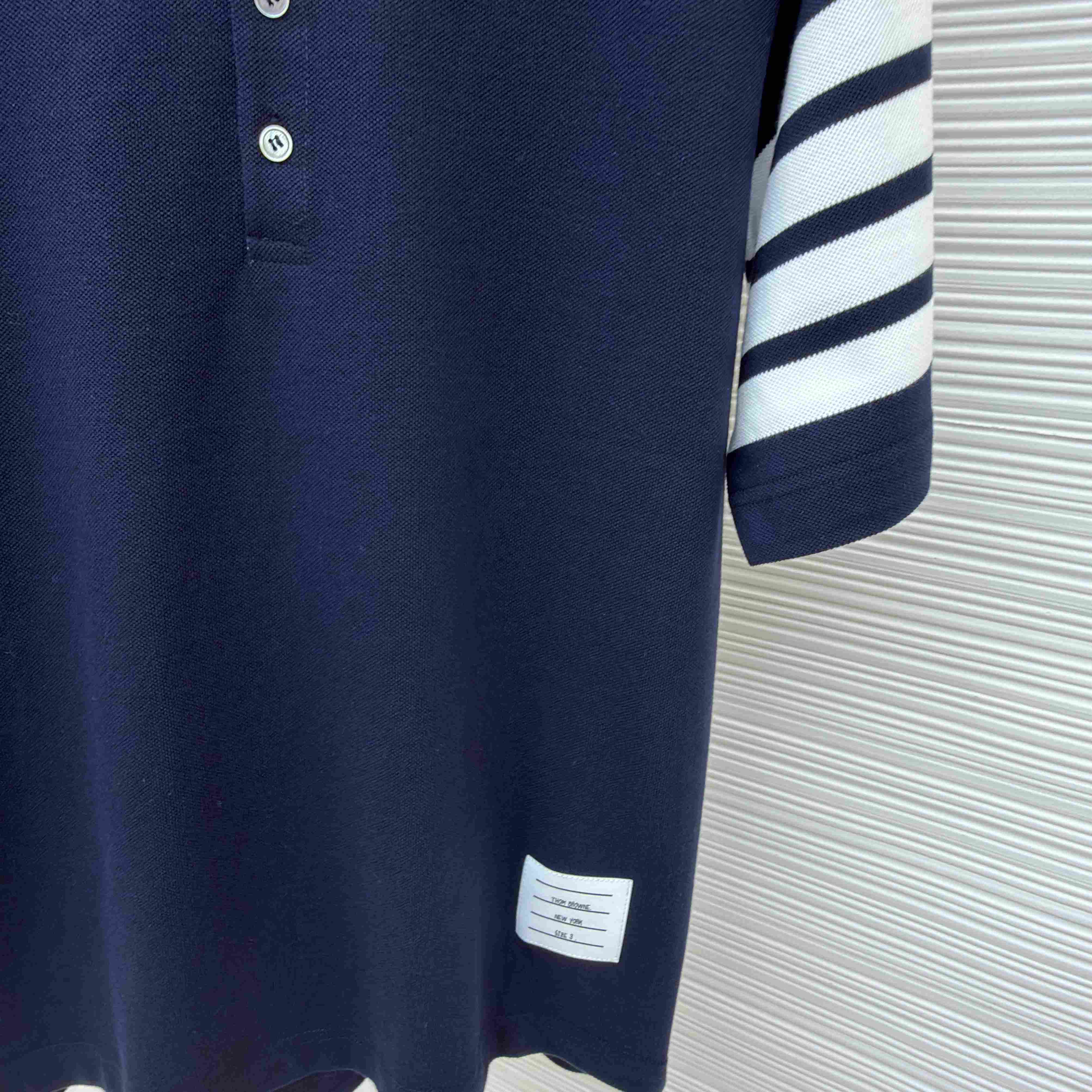Thom Browne Classic Pique 4-Bar Short Sleeve Polo   - DesignerGu