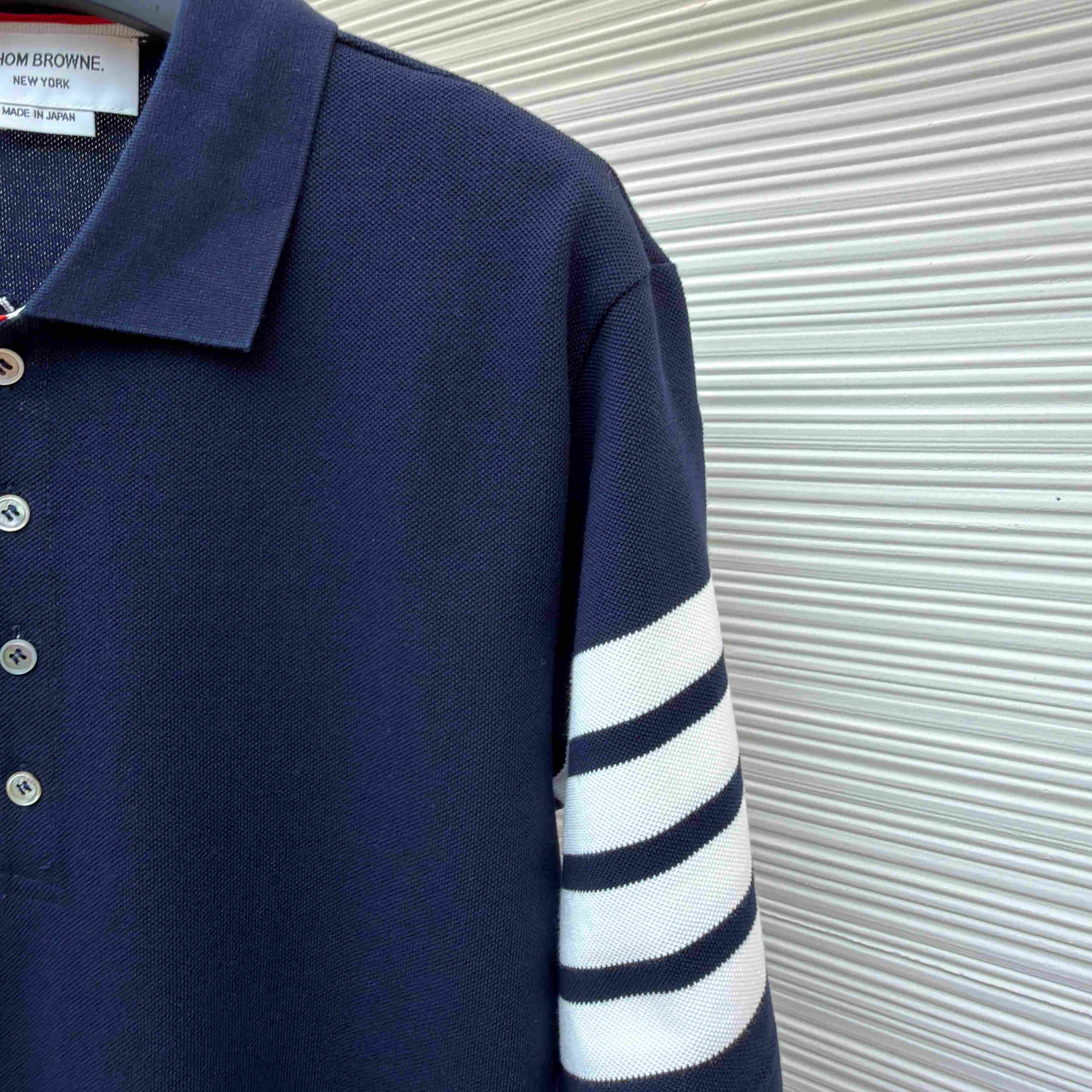 Thom Browne Classic Pique 4-Bar Short Sleeve Polo   - DesignerGu