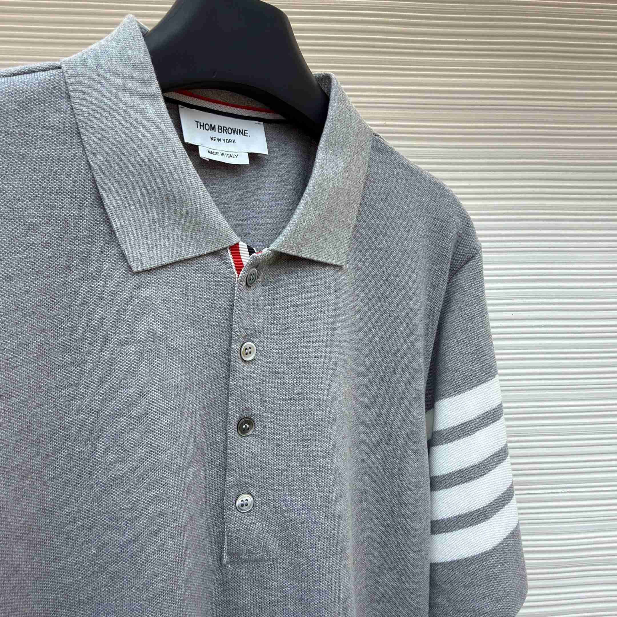 Thom Browne Classic Pique 4-Bar Short Sleeve Polo   - DesignerGu